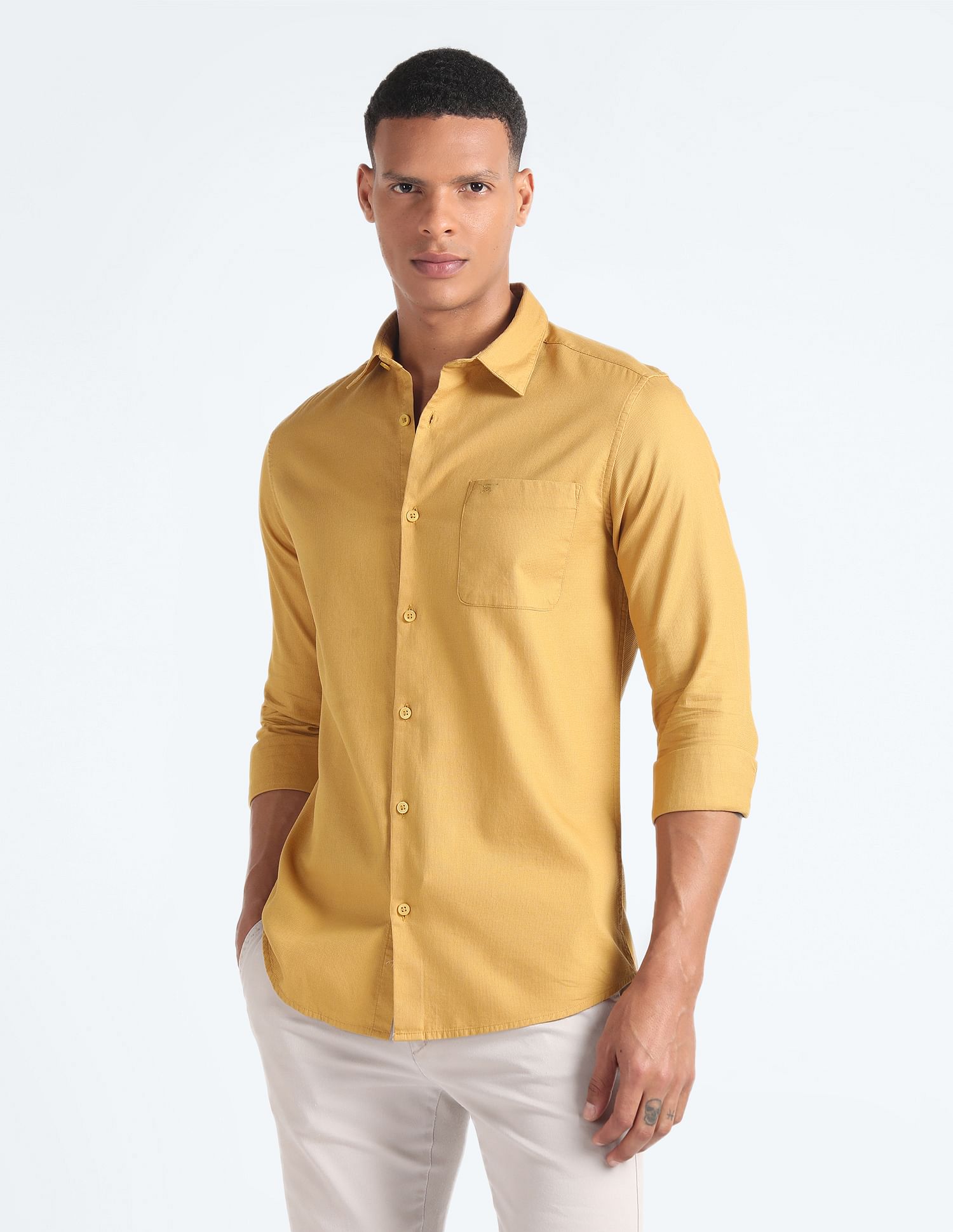 Flying Machine Cotton Slim Fit Shirt