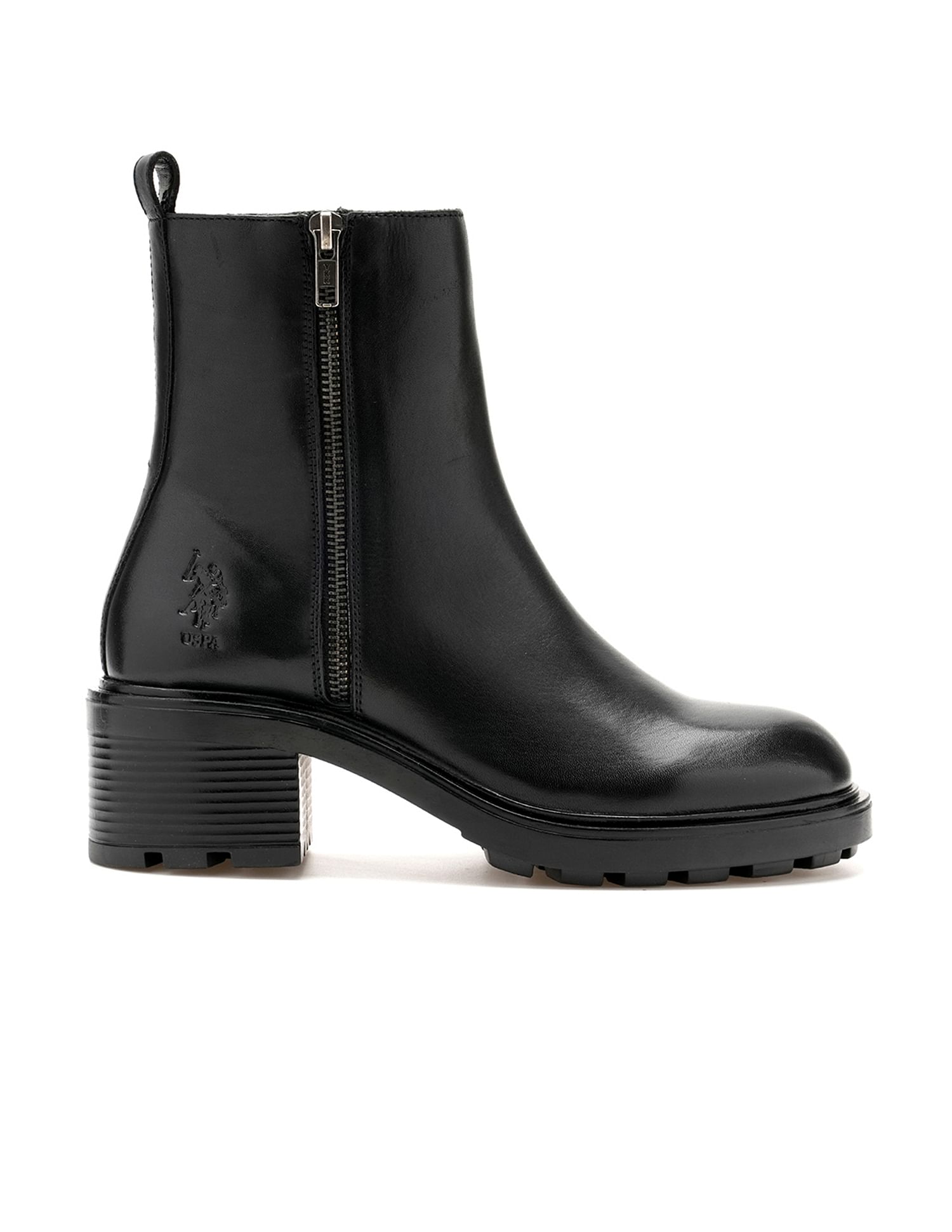 U.S. Polo Assn. Women Grazia  Leather Ankle Boots