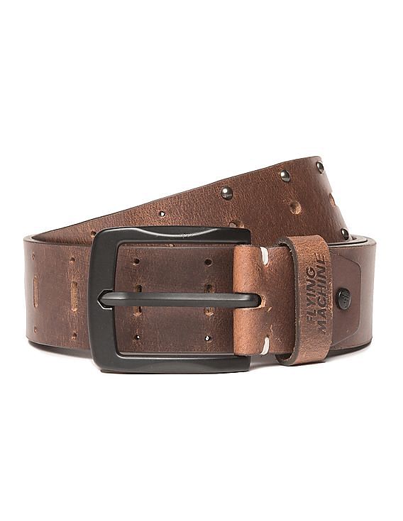 flying machine leather belt