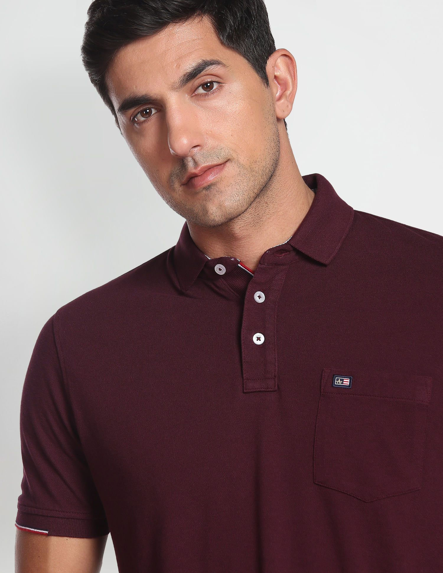 Arrow Sports Compact Cotton Solid Polo Shirt