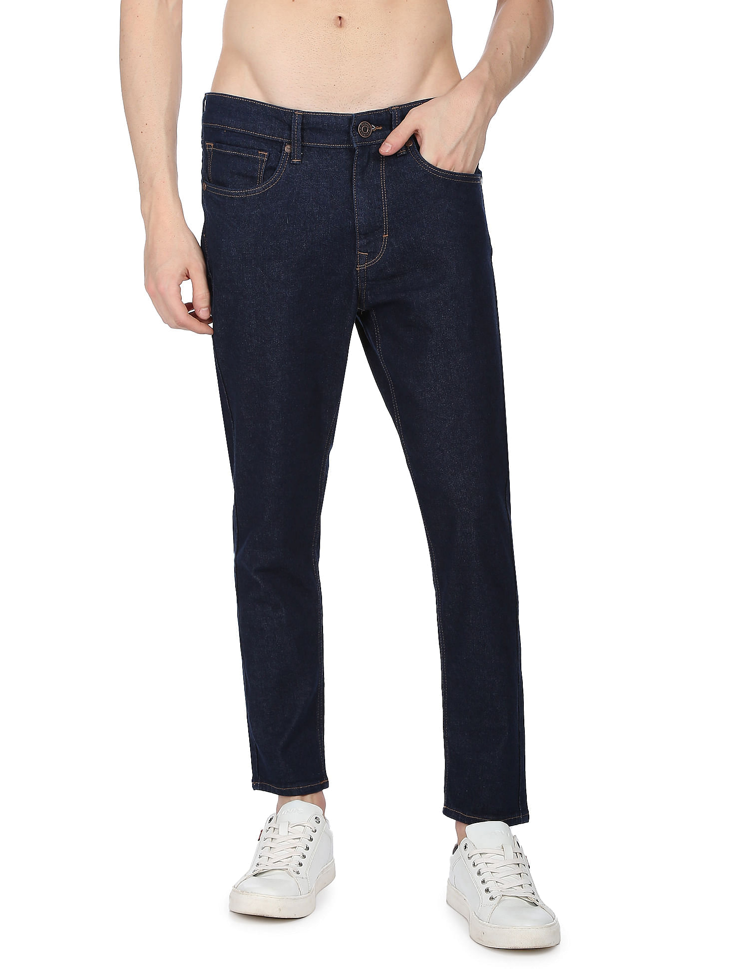 Flying Machine Mid Rise Morrison Cropped Fit Jeans