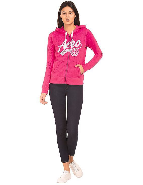 Aeropostale Hooded Zip Up Sweatshirt