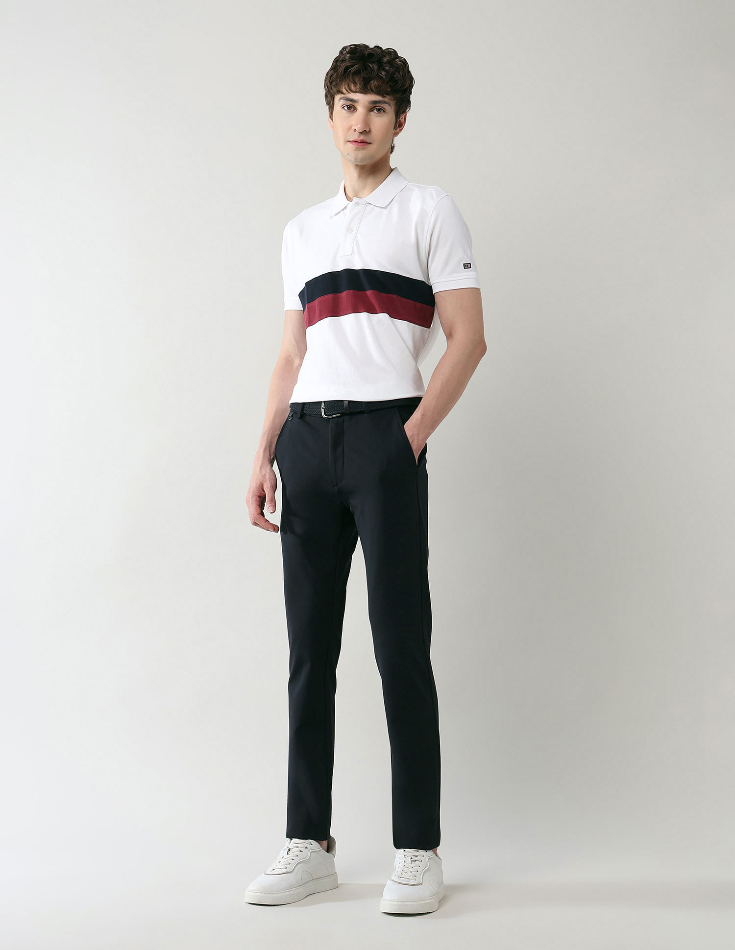 Arrow Sport Solid Super Slim Fit Trousers