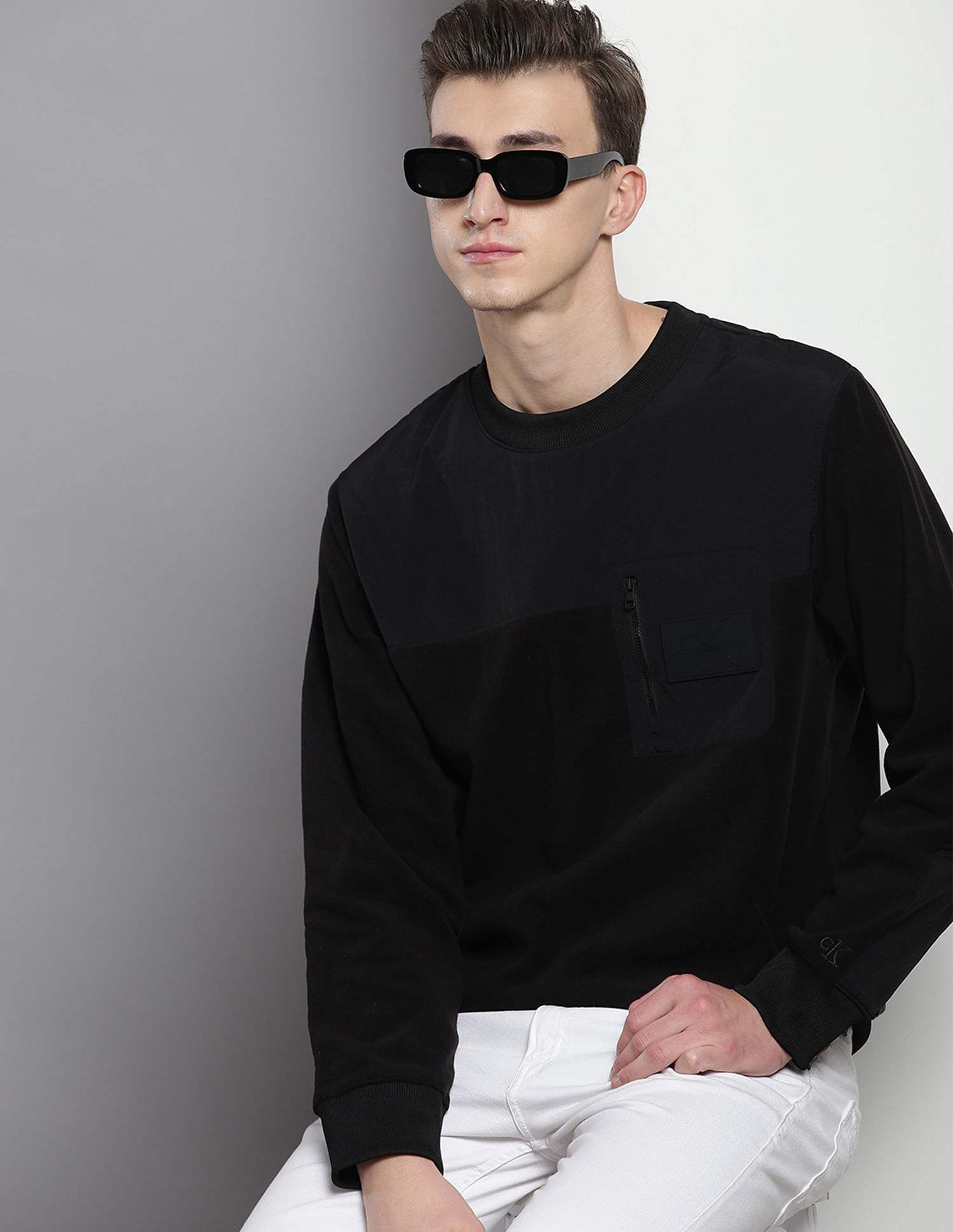 Calvin Klein Crew Neck Fleece Sweatshirt