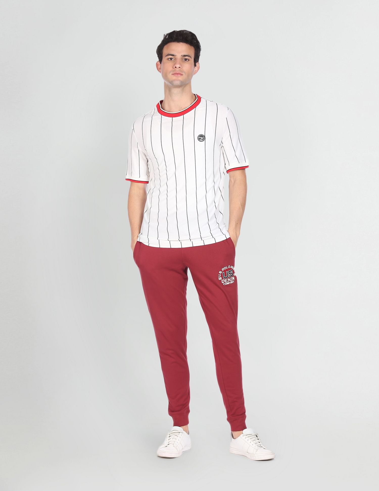 U.S. Polo Assn. Denim Co. Drawstring Waist Solid Track Pants