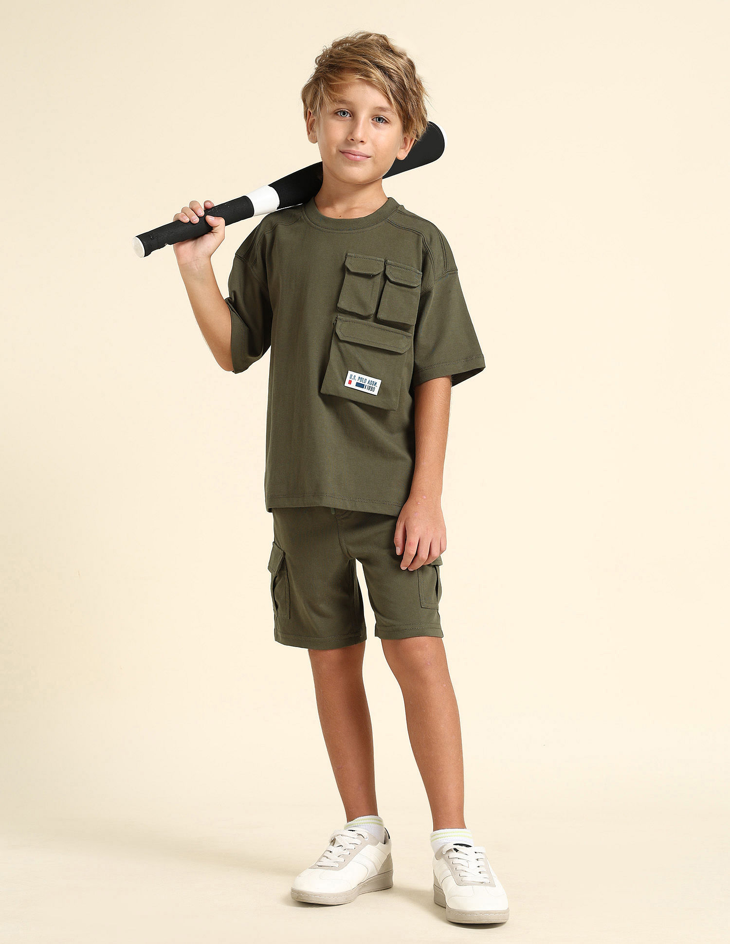 U.S. Polo Assn. Kids Boys Solid Regular Fit T-Shirt