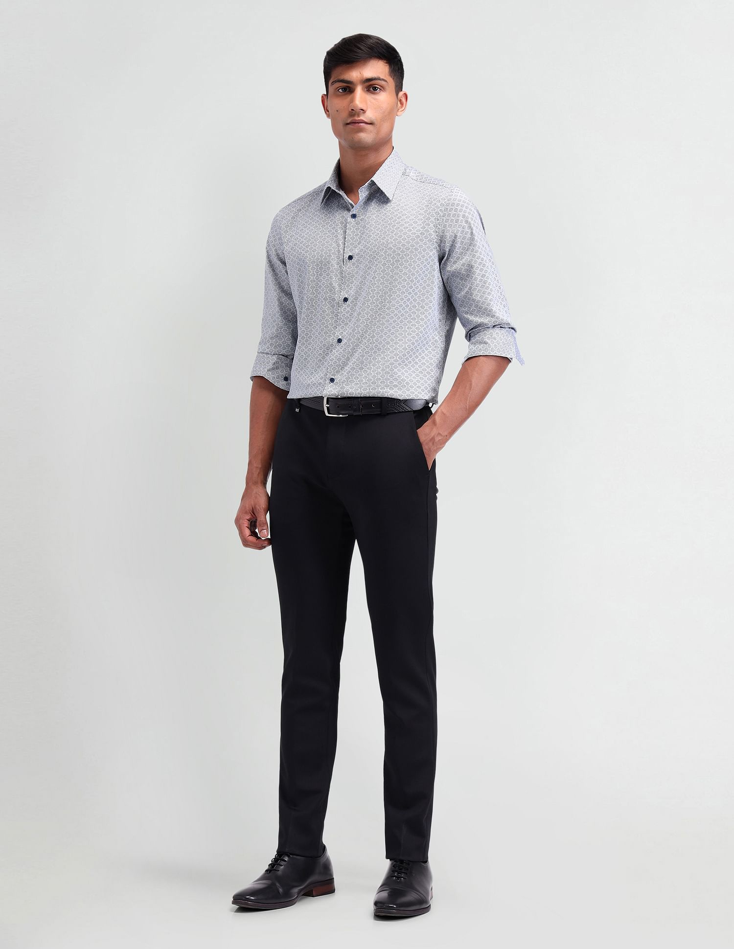 Arrow Newyork Manhattan Slim Fit Satin Shirt