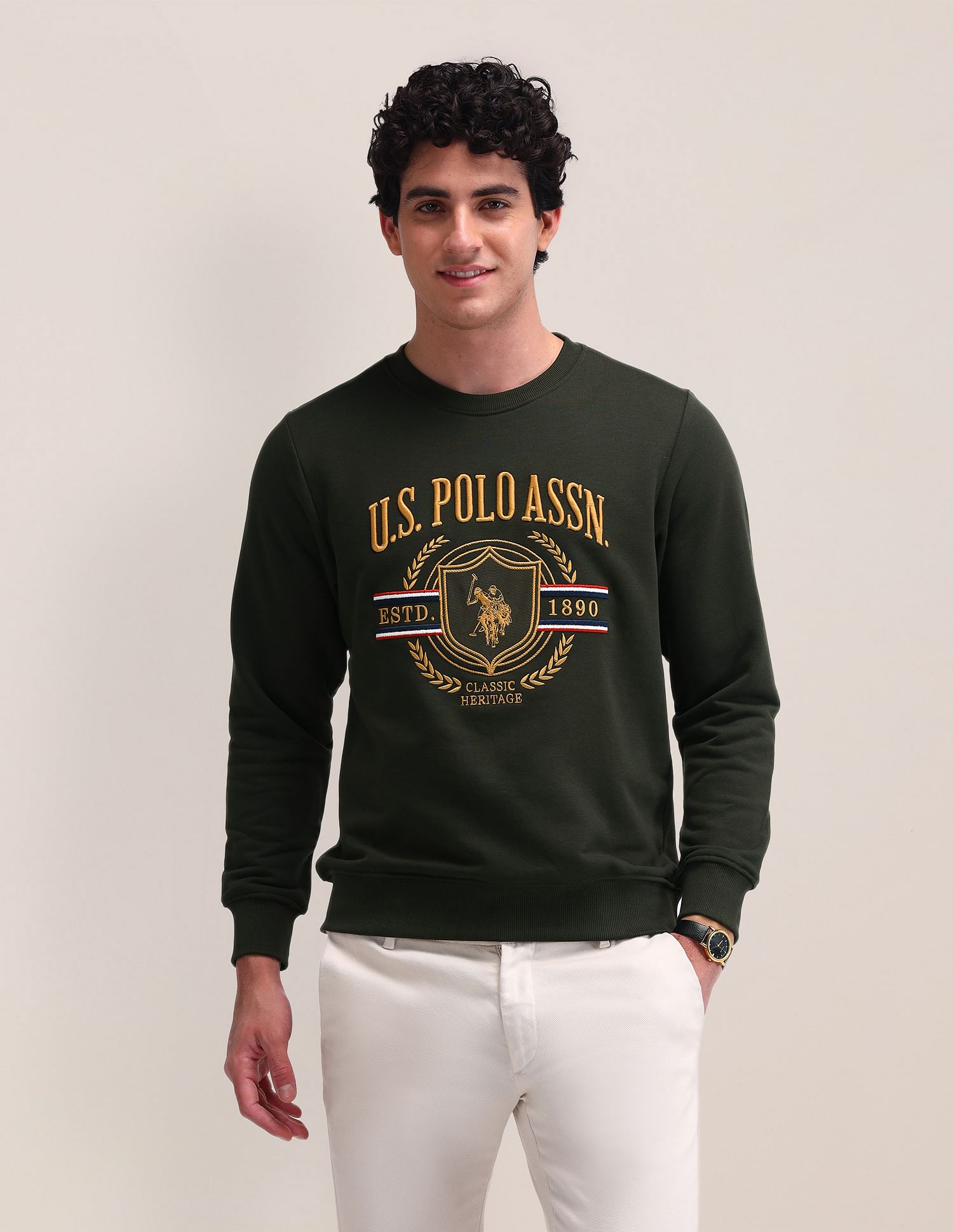 U.S. Polo Assn. Brand Printed Regular Fit Sweatshirt