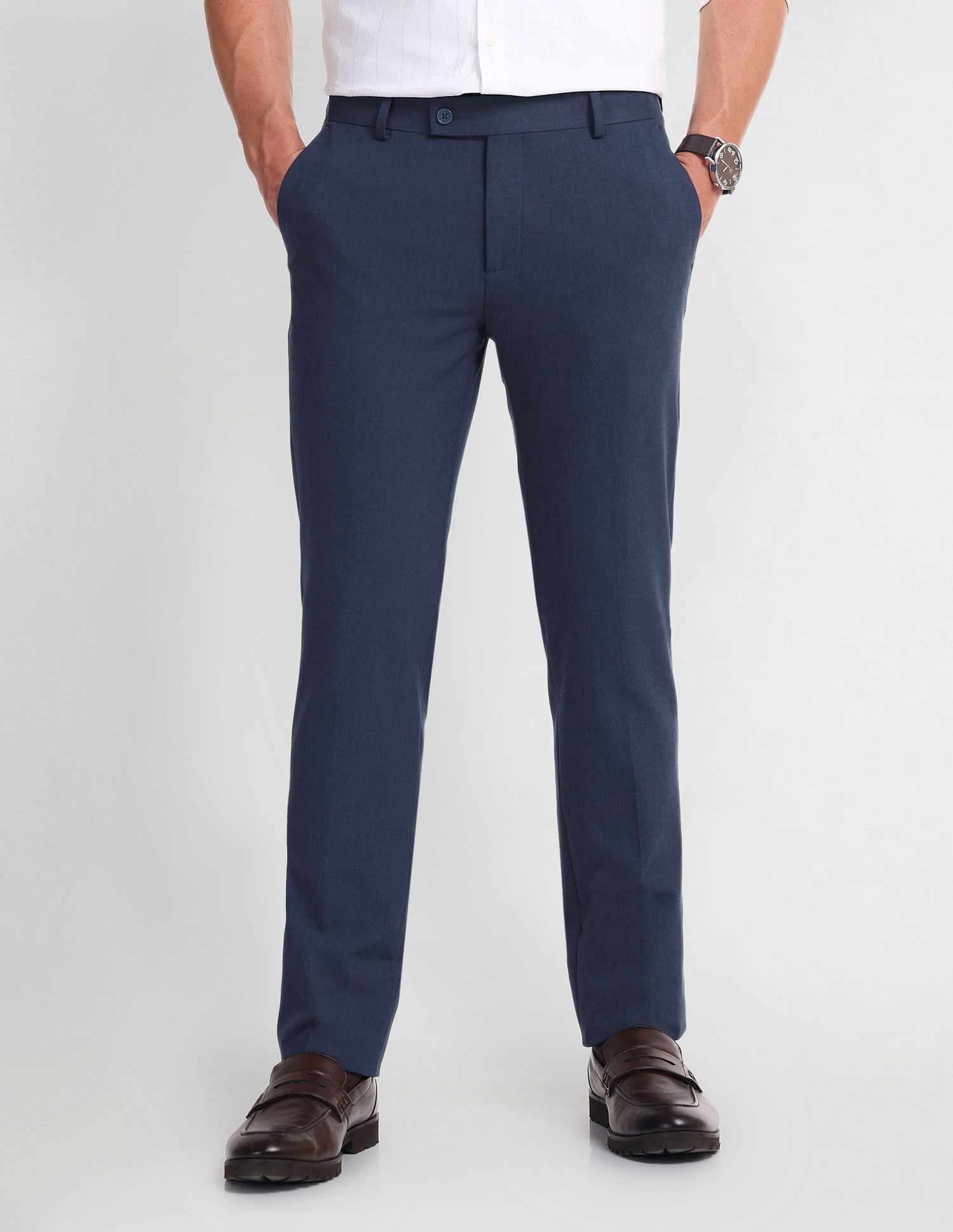 Arrow Mid Rise Tapered Fit Trousers