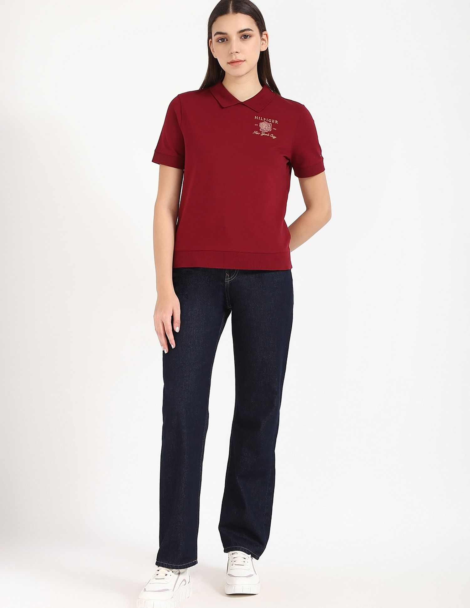 Tommy Hilfiger Embroidered Logo Regular-Fit Cotton Polo T-Shirt