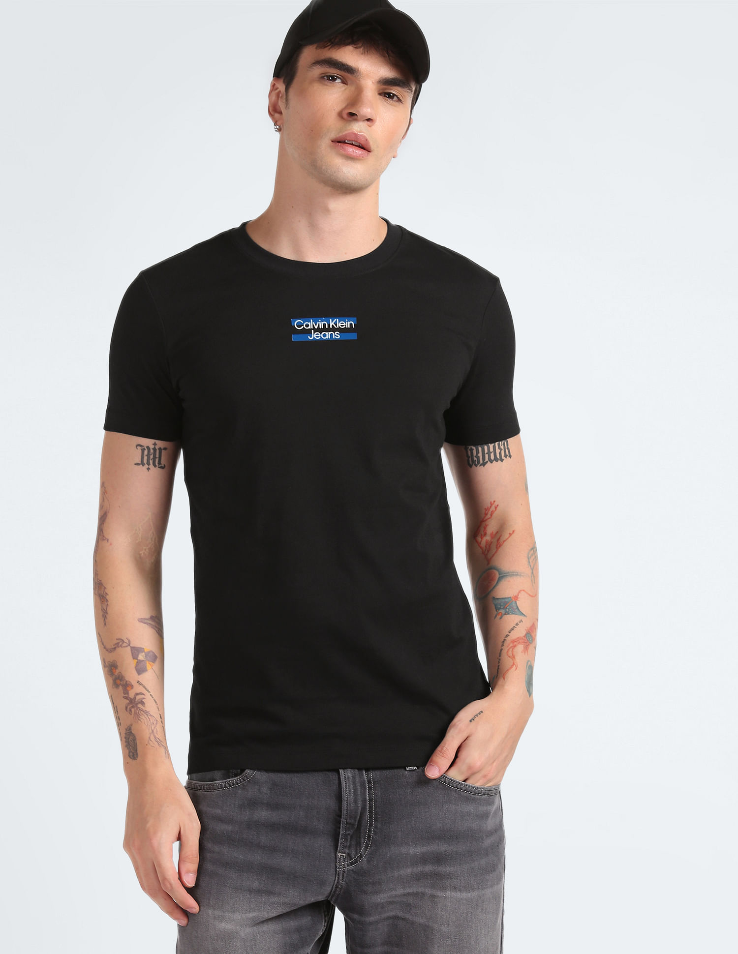 Buy Calvin Klein Jeans Stripe Logo Pure Cotton T Shirt NNNOW