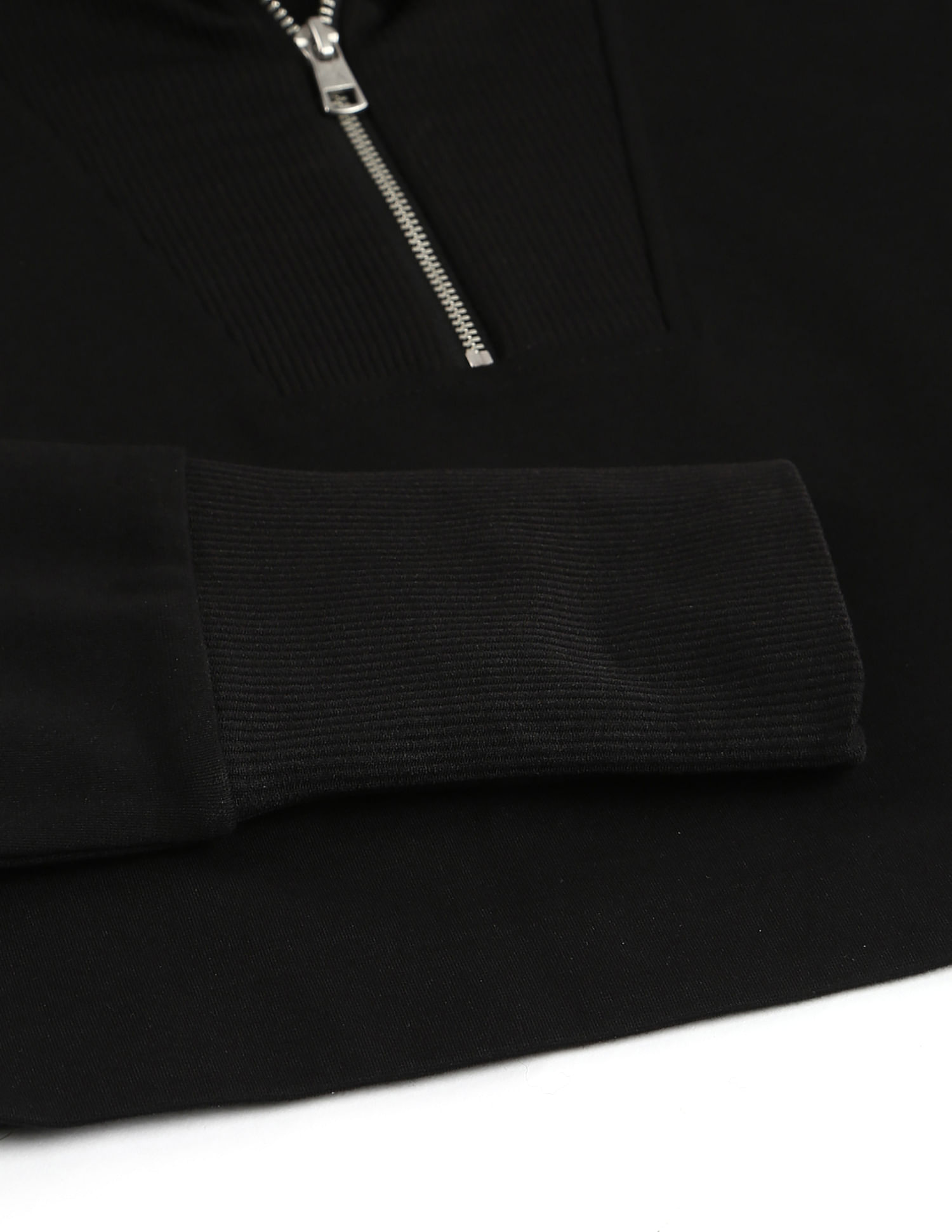 Calvin Klein Women Black Sailor Collar Crop T-Shirt