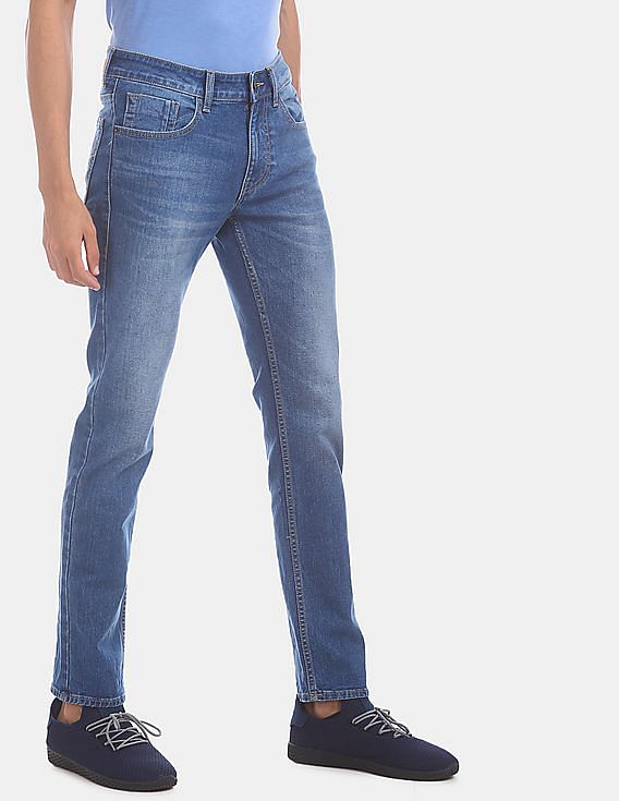 flying machine tapered fit men blue jeans