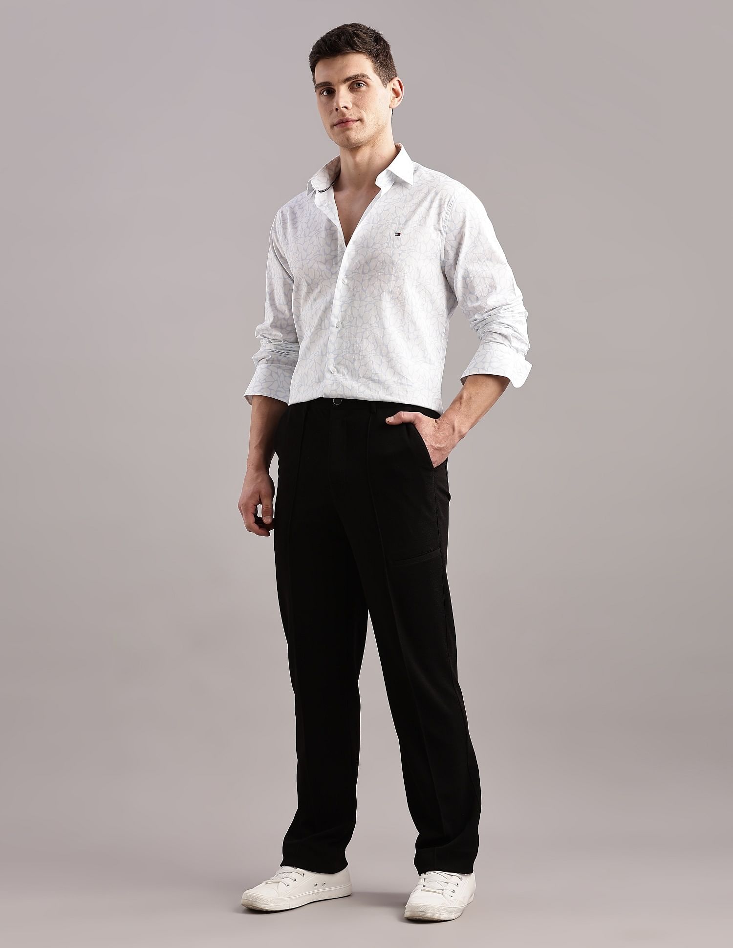 Tommy Hilfiger Printed Regular-Fit Cotton Shirt