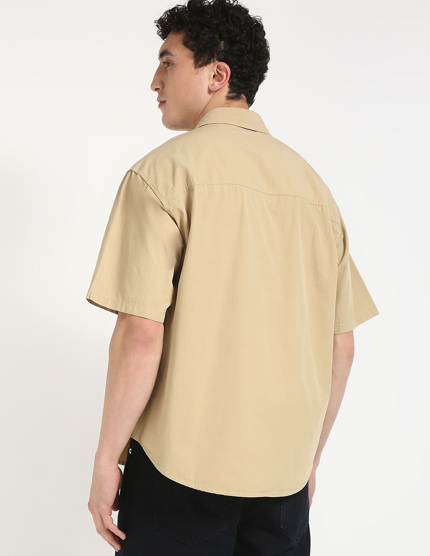 Tommy Hilfiger Solid Oversize-Fit Cotton Shirt