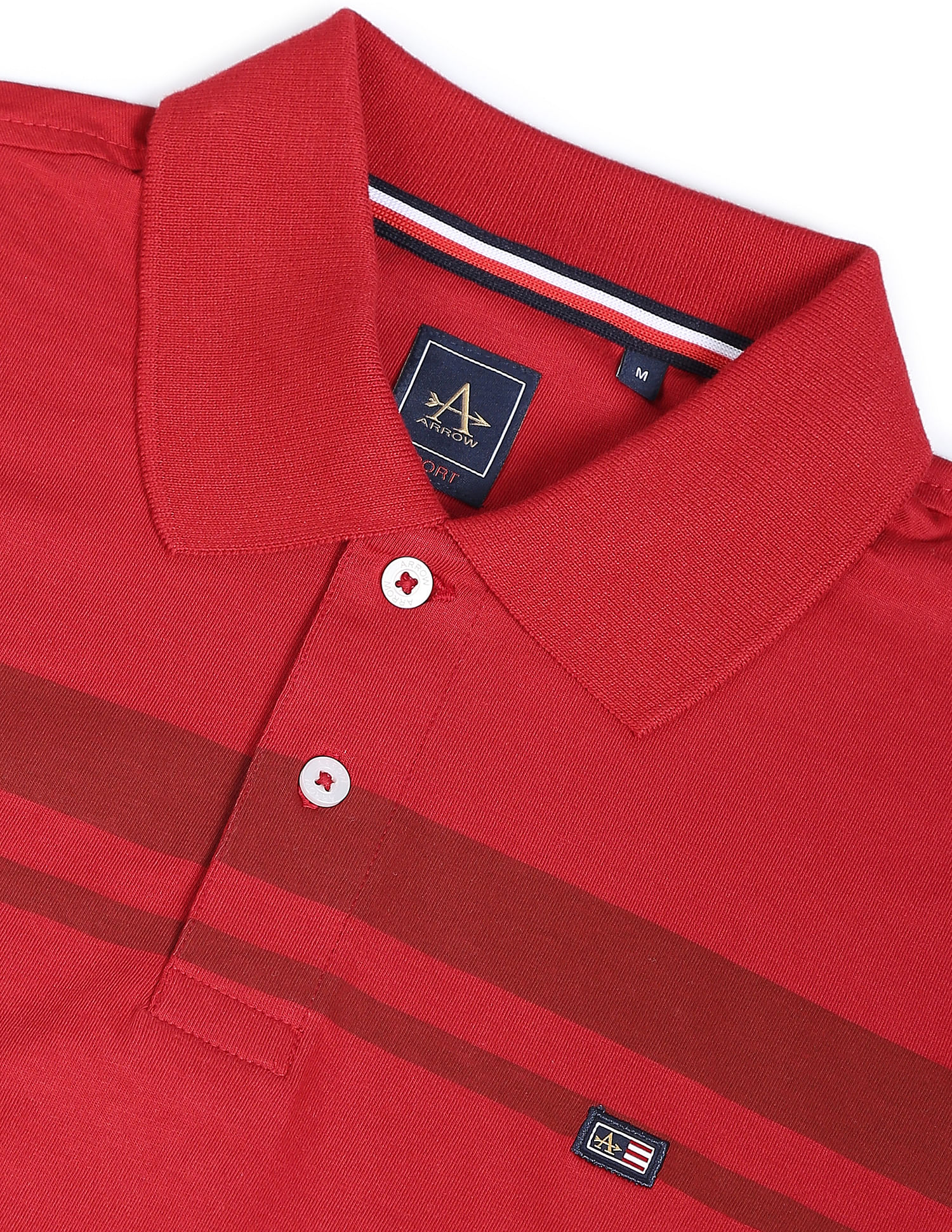 Arrow Sports Tonal Stripe Cotton Polo Shirt