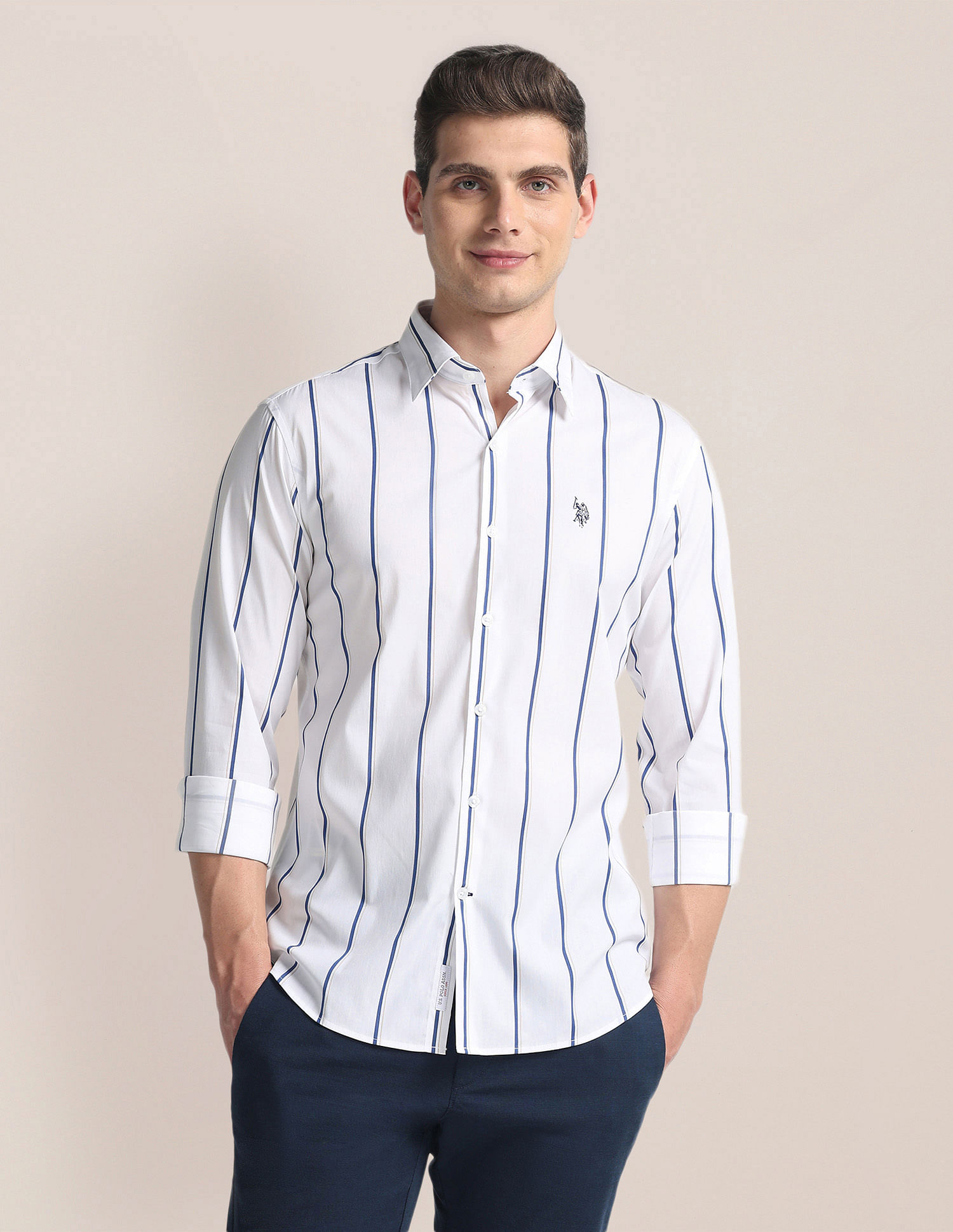 U.S. Polo Assn. Vertical Stripe Twill Shirt