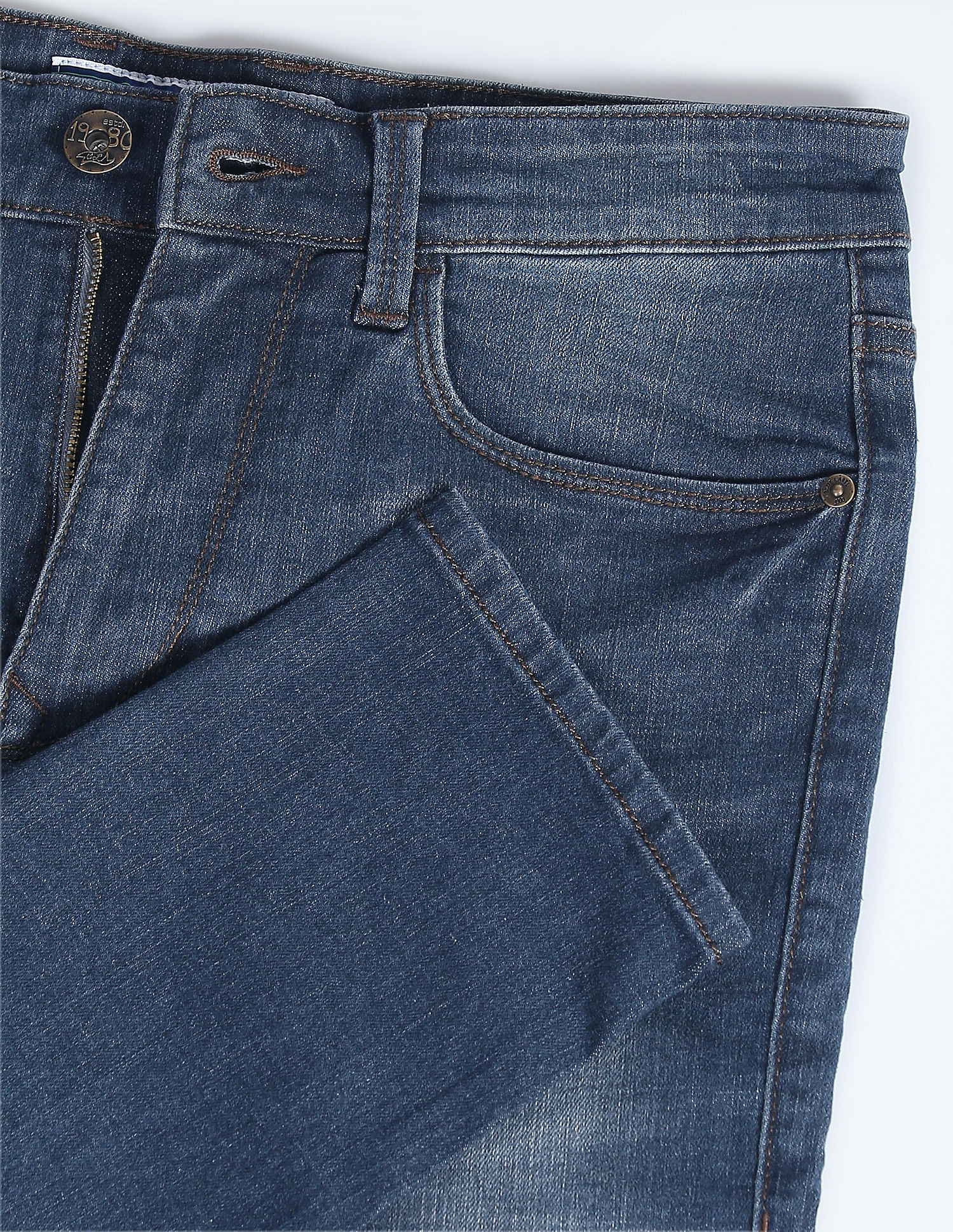 Flying Machine Mankle Slim Fit Whiskered Jeans