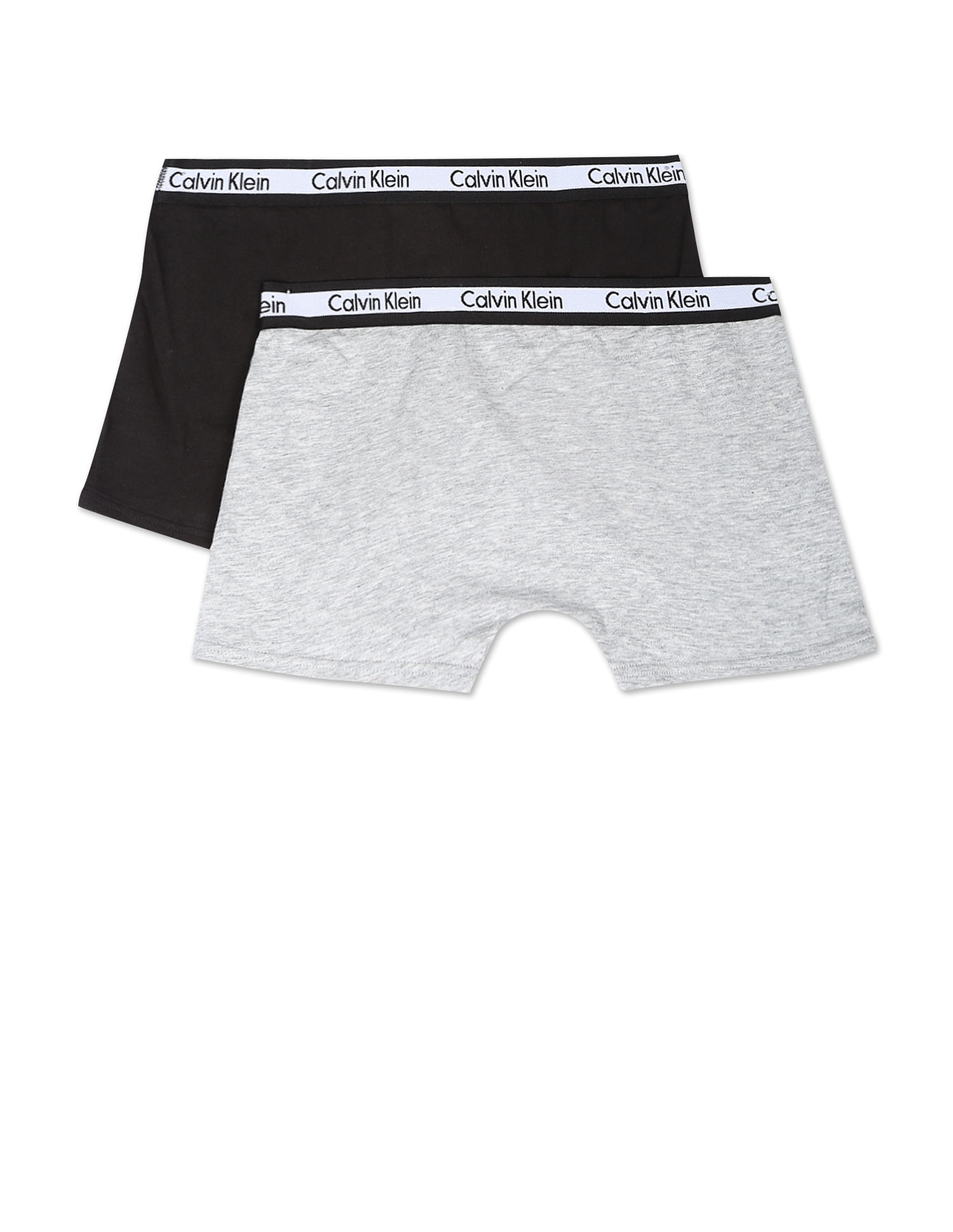 Buy Calvin Klein Underwear Mid Rise Branded Waistband Trunks - Pack Of 2 