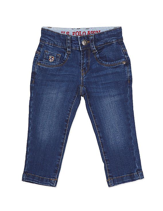 Buy U.S. Polo Assn. Kids Laser Brand Print Dark Wash Jeans - NNNOW.com