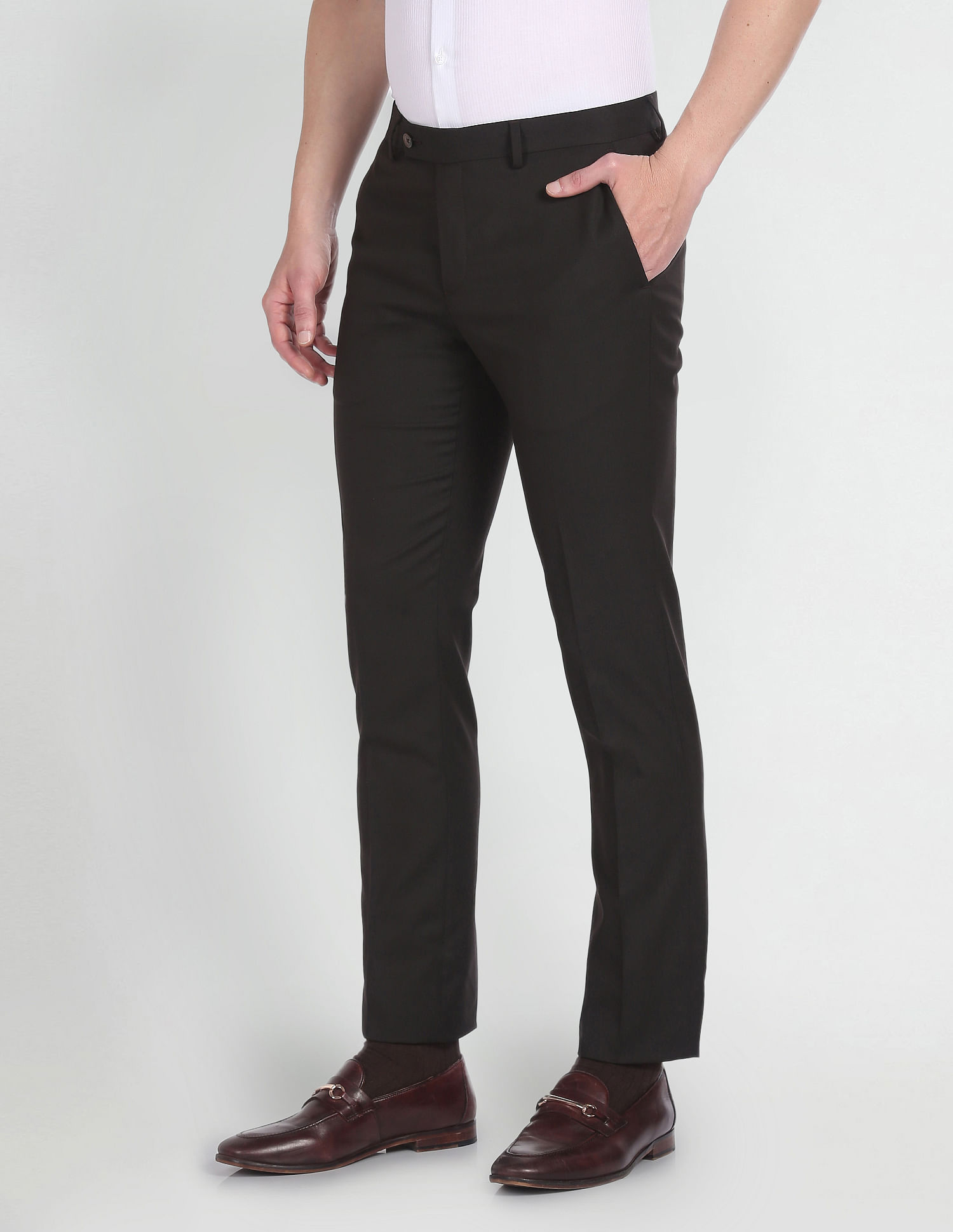 Arrow Hudson Tailored Fit Dobby Trousers