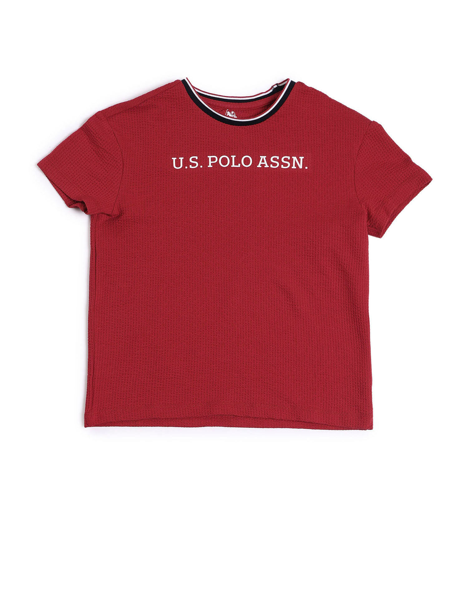 U.S. Polo Assn. Kids Boys Brand Printed Regular Fit T-Shirt