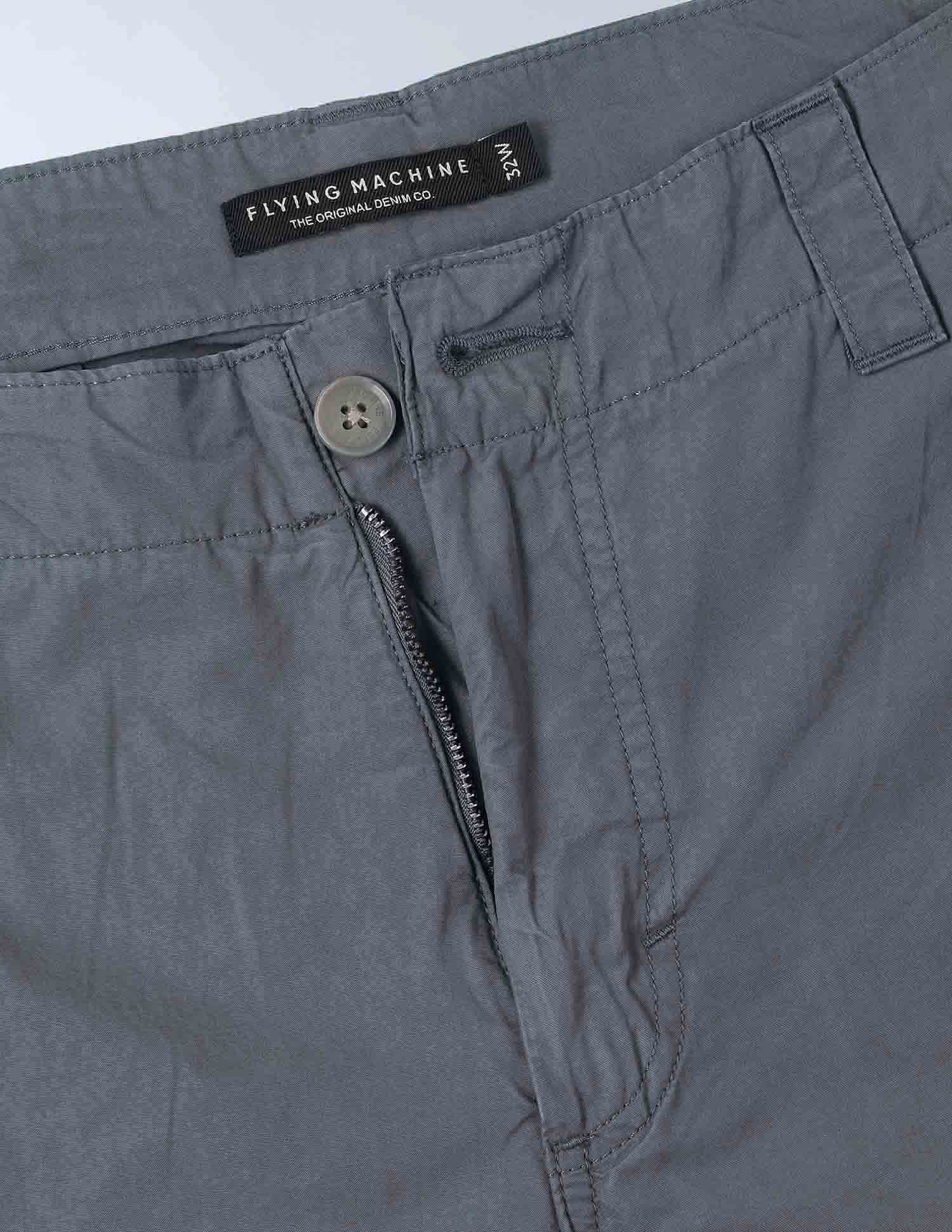Flying Machine Relaxed Tapered Fit Pure Cotton Cargo