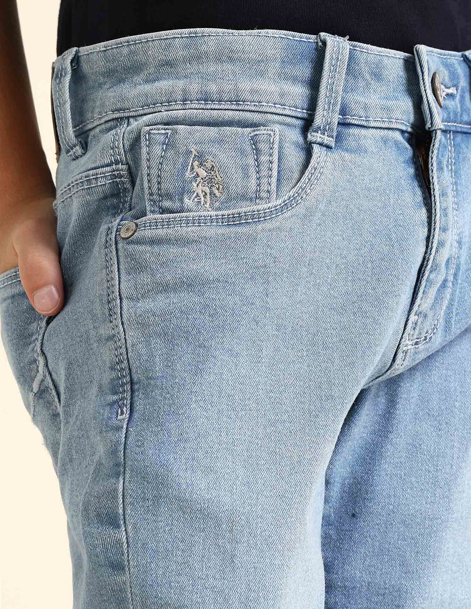 U.S. Polo Assn. Kids Boys Relaxed Fit Blue Jeans
