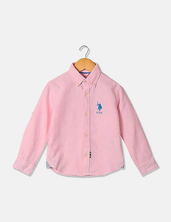 U.S. Polo Assn. Kids Boys Long Sleeve Solid Shirt