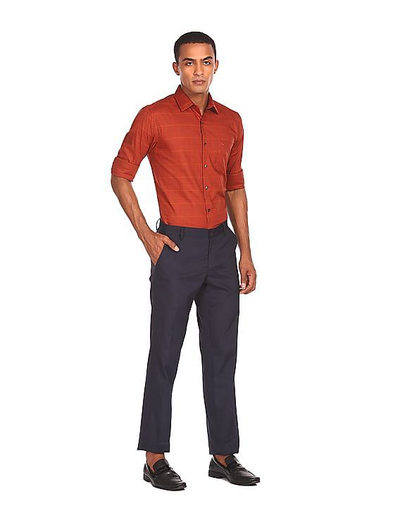 Orange mens clearance dress shirt