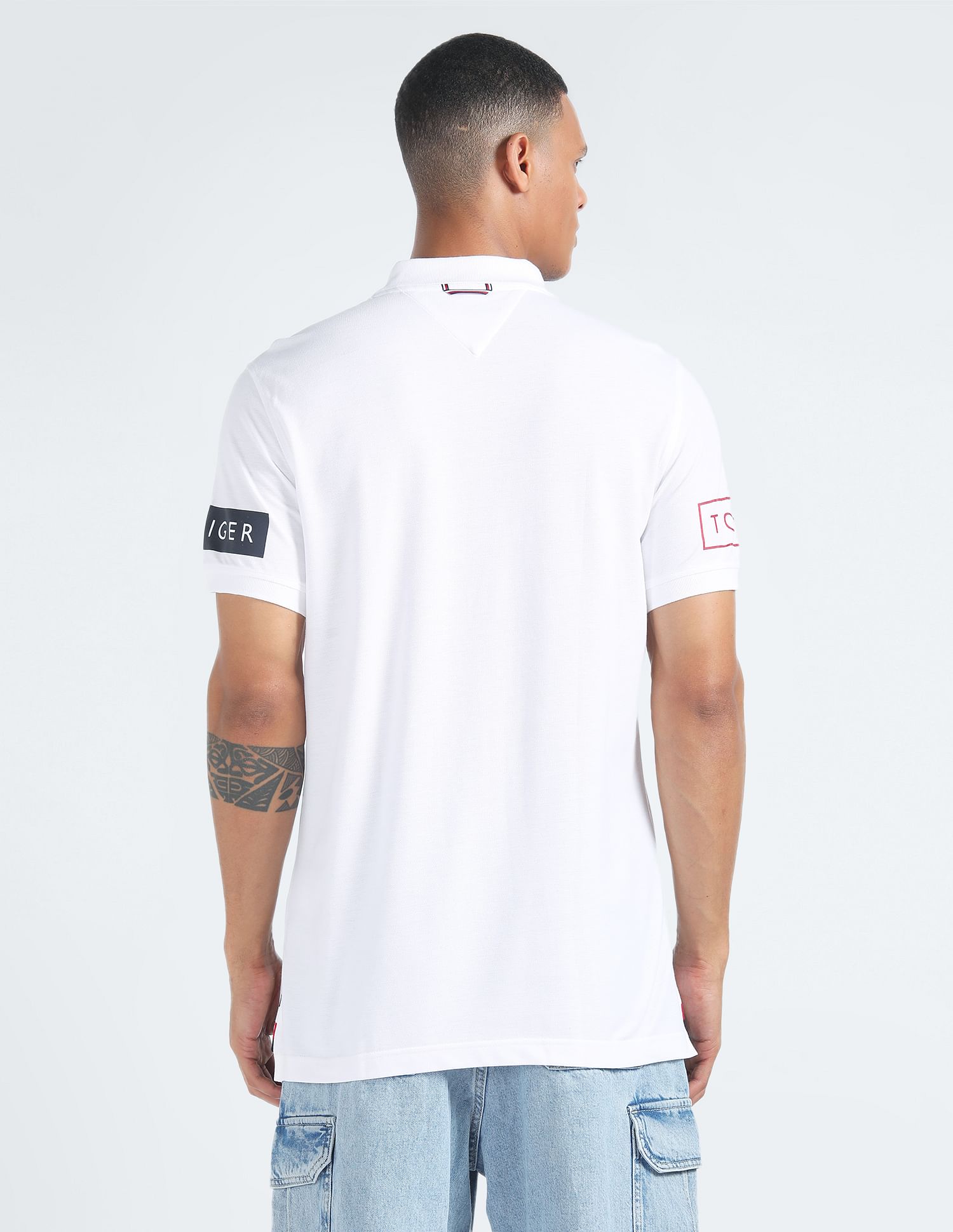 Tommy Hilfiger Sleeve Logo Regular Fit Polo Shirt