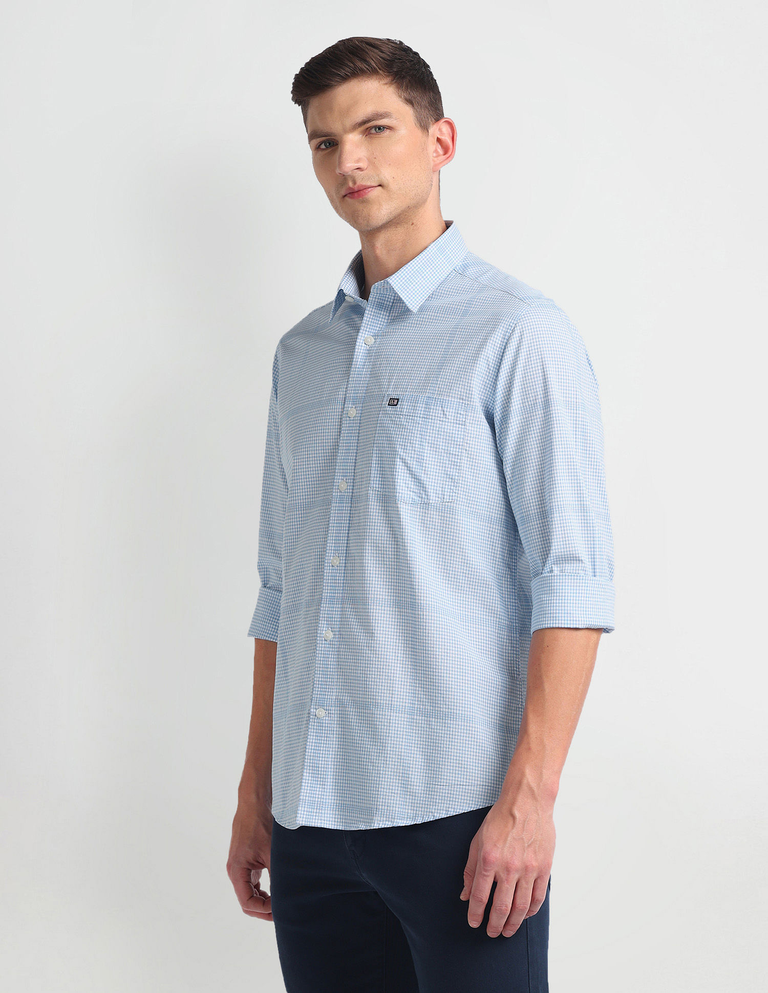 Arrow Sports Micro Check Slim Fit Shirt