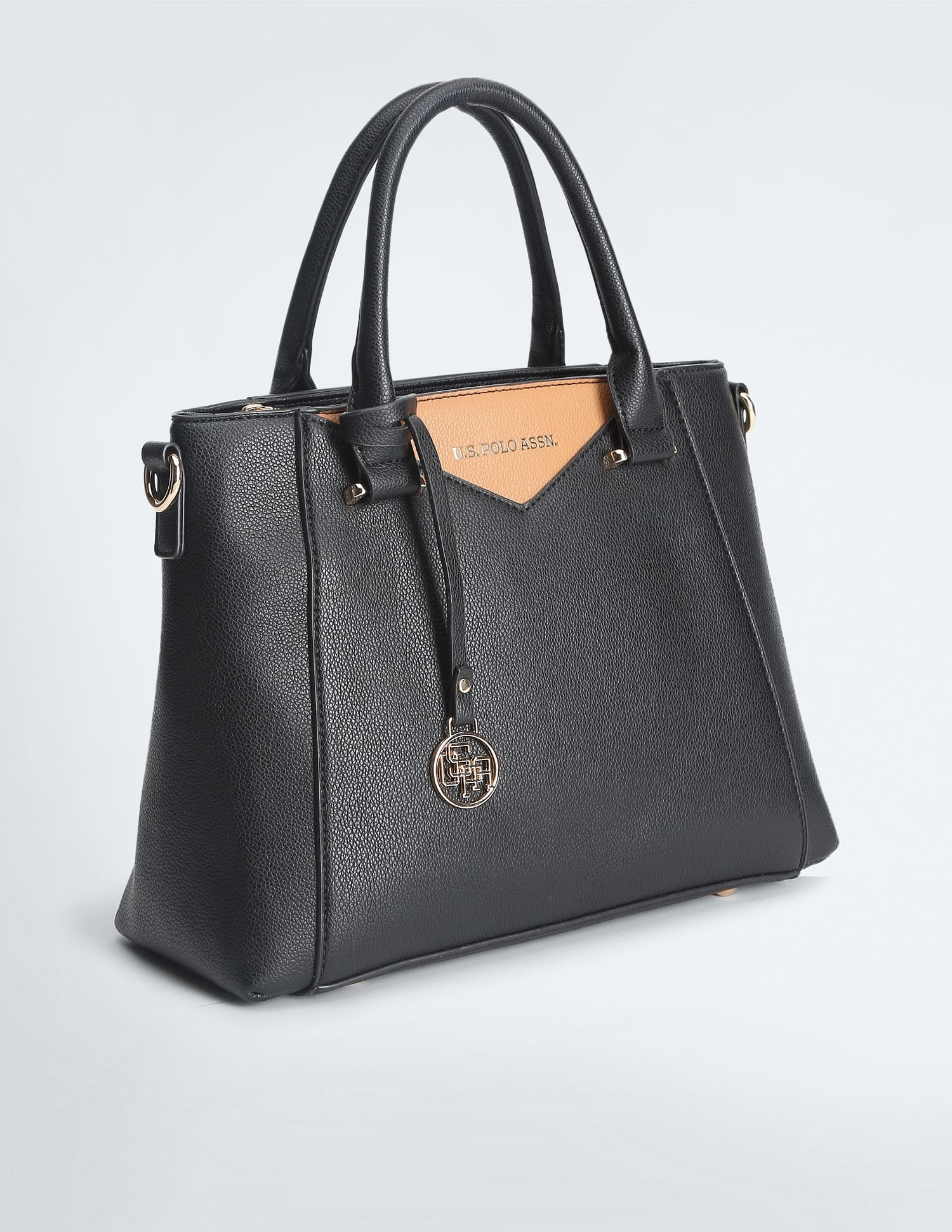 U.S. Polo Assn. Women Contrast Panel Structured Handbag