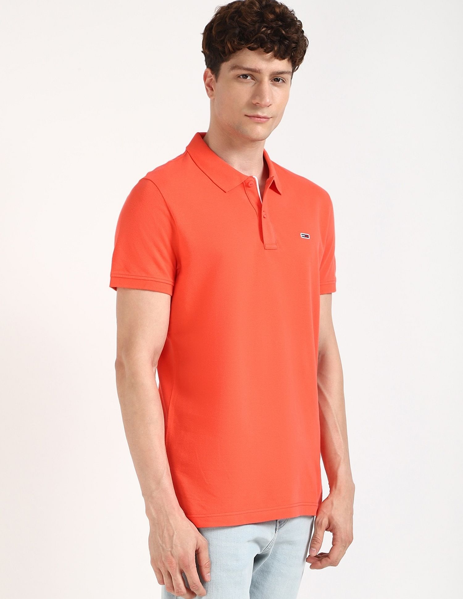 Tommy Hilfiger Solid Slim-Fit Cotton Polo Shirt