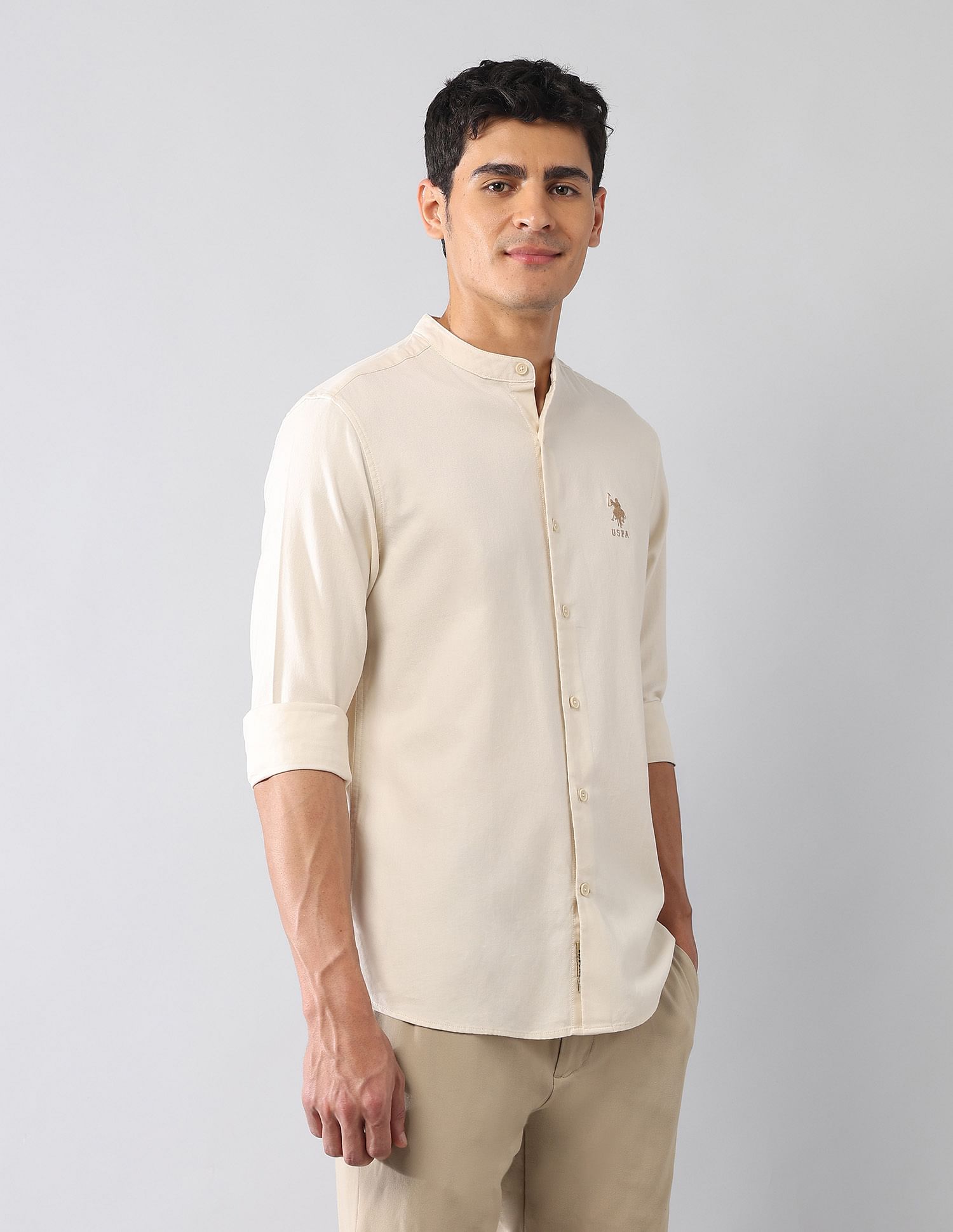 U.S. Polo Assn. Denim Co. Solid Twill Regular Fit Shirt
