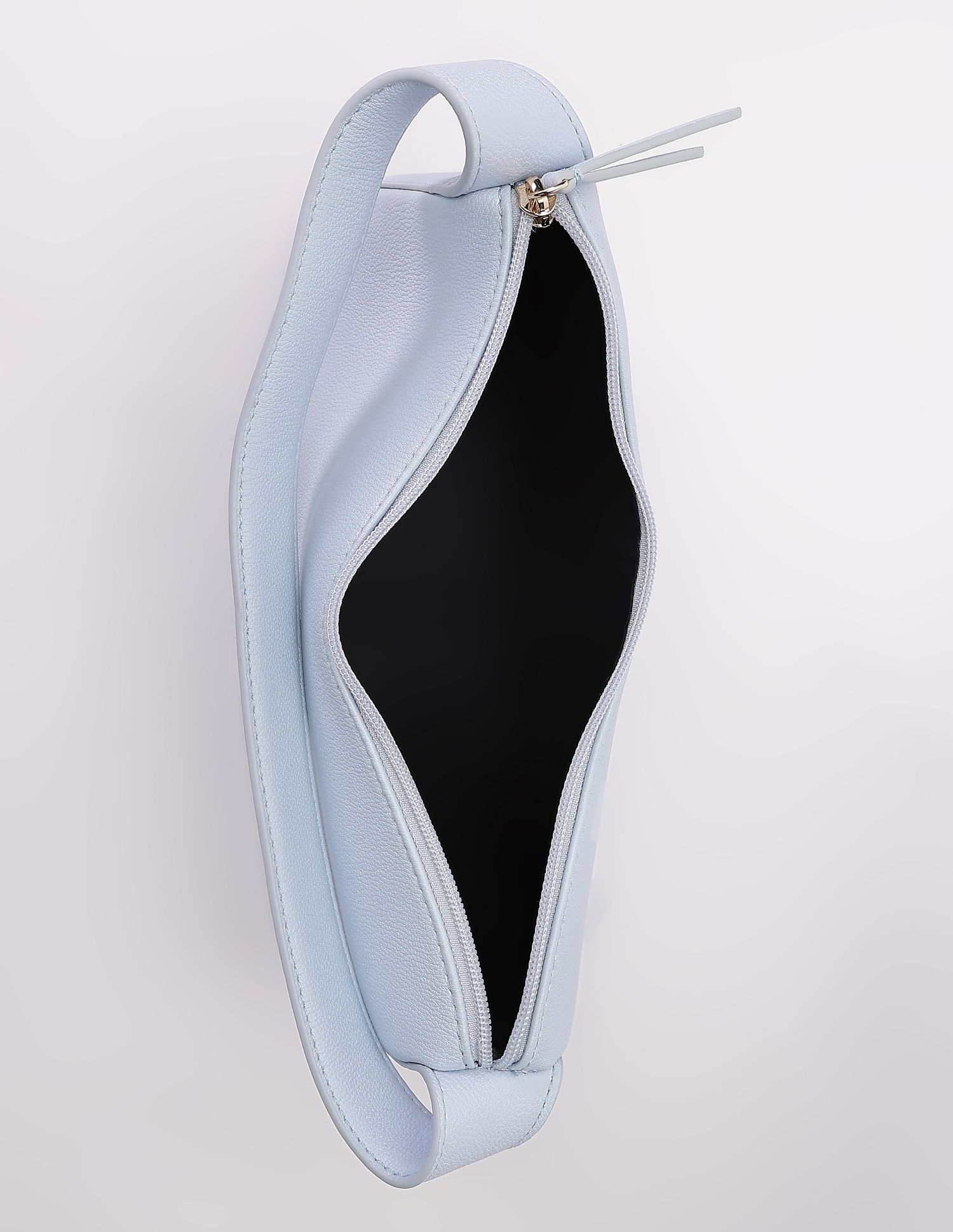 Tommy Hilfiger Solid Blue Pu Shoulder Bag