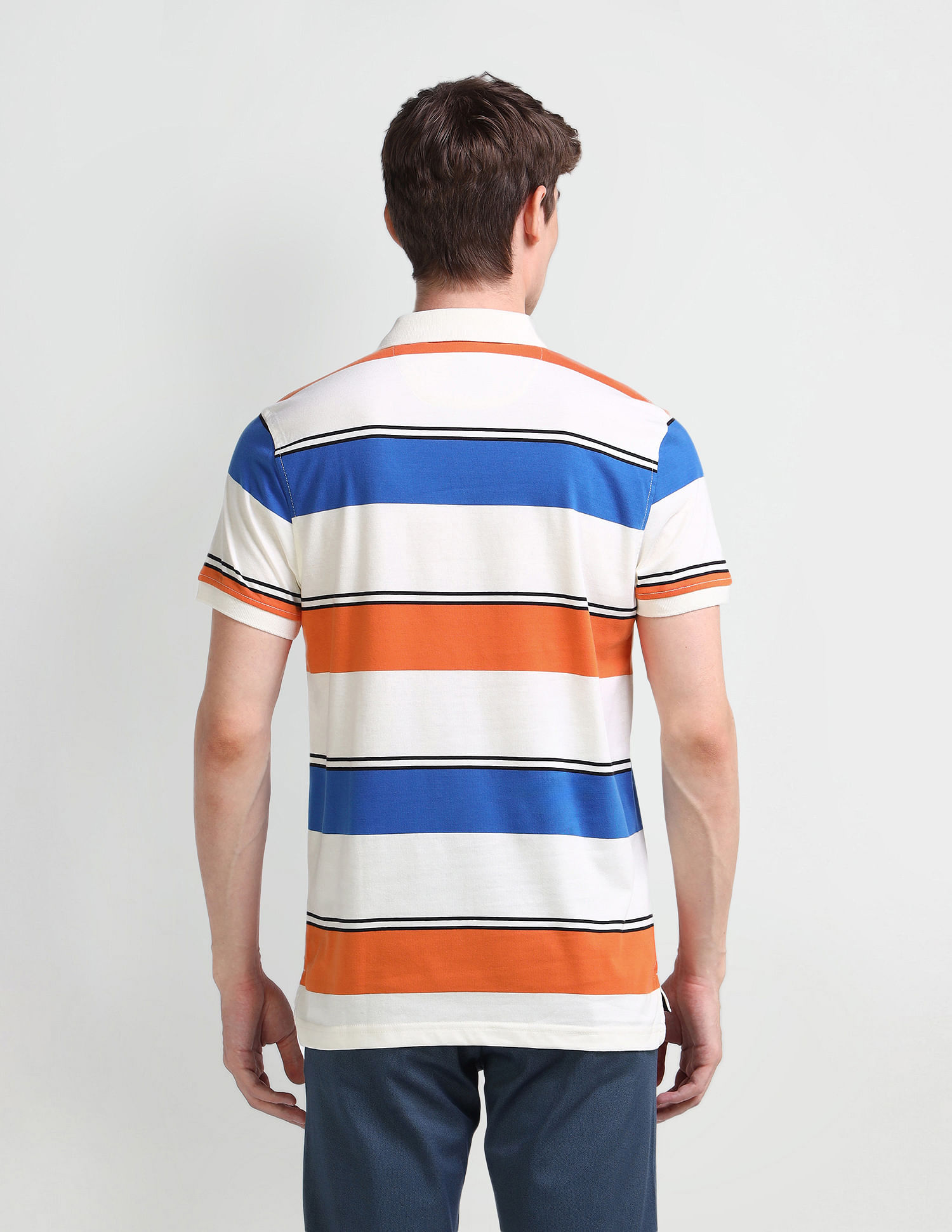 Arrow Sport Horizontal Striped Regular Polo Shirt