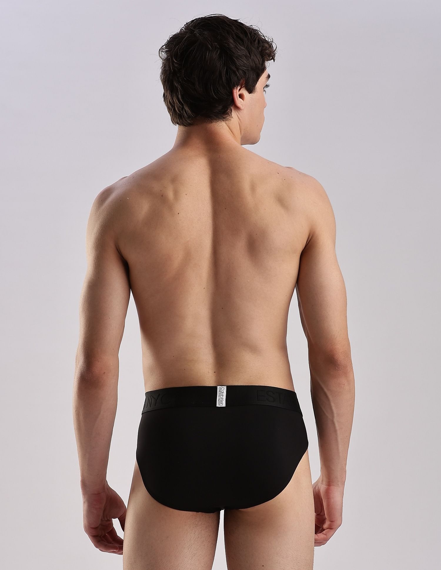 Calvin Klein Underwear Mid Rise Solid Black Briefs