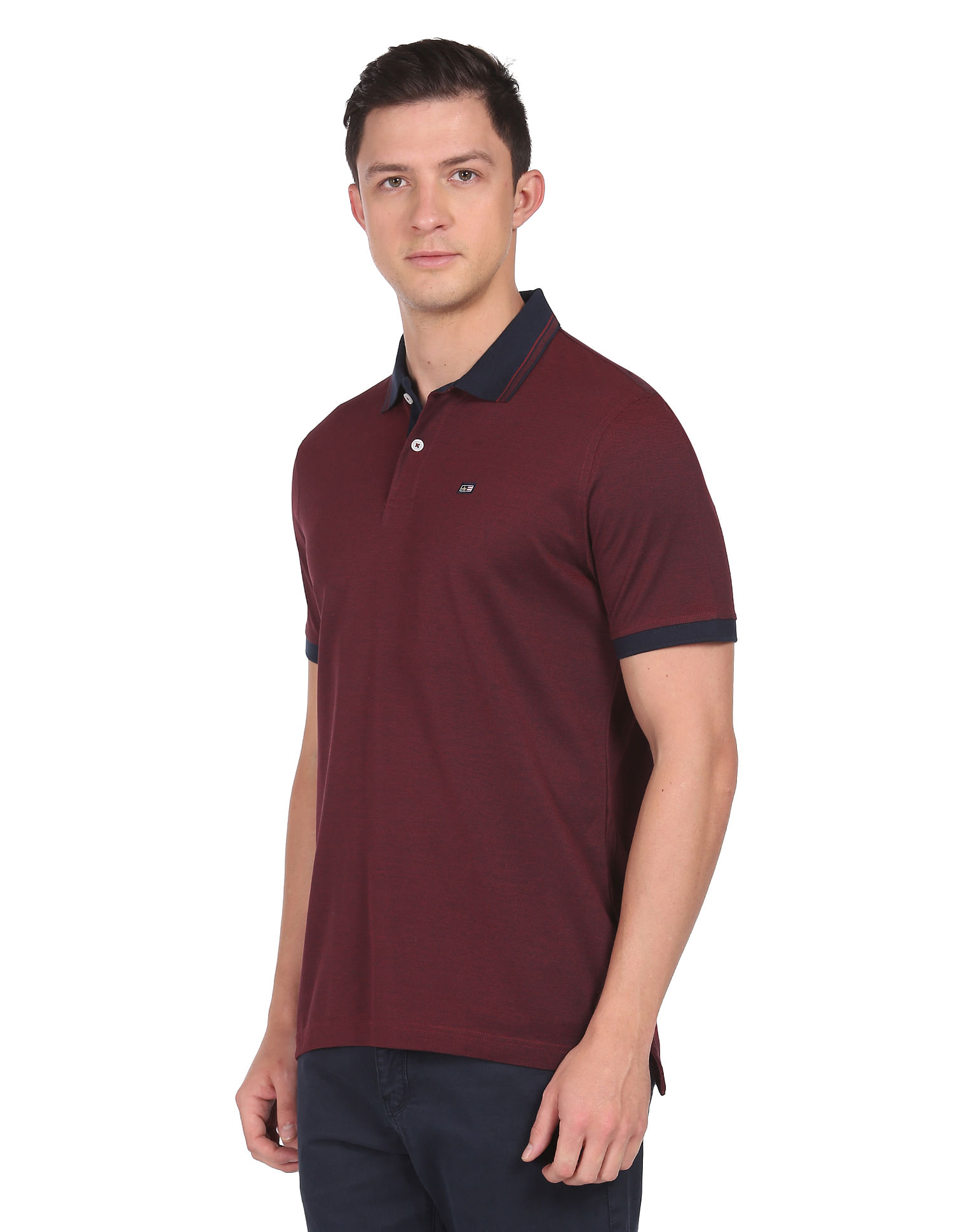 Maroon 2024 collared shirt