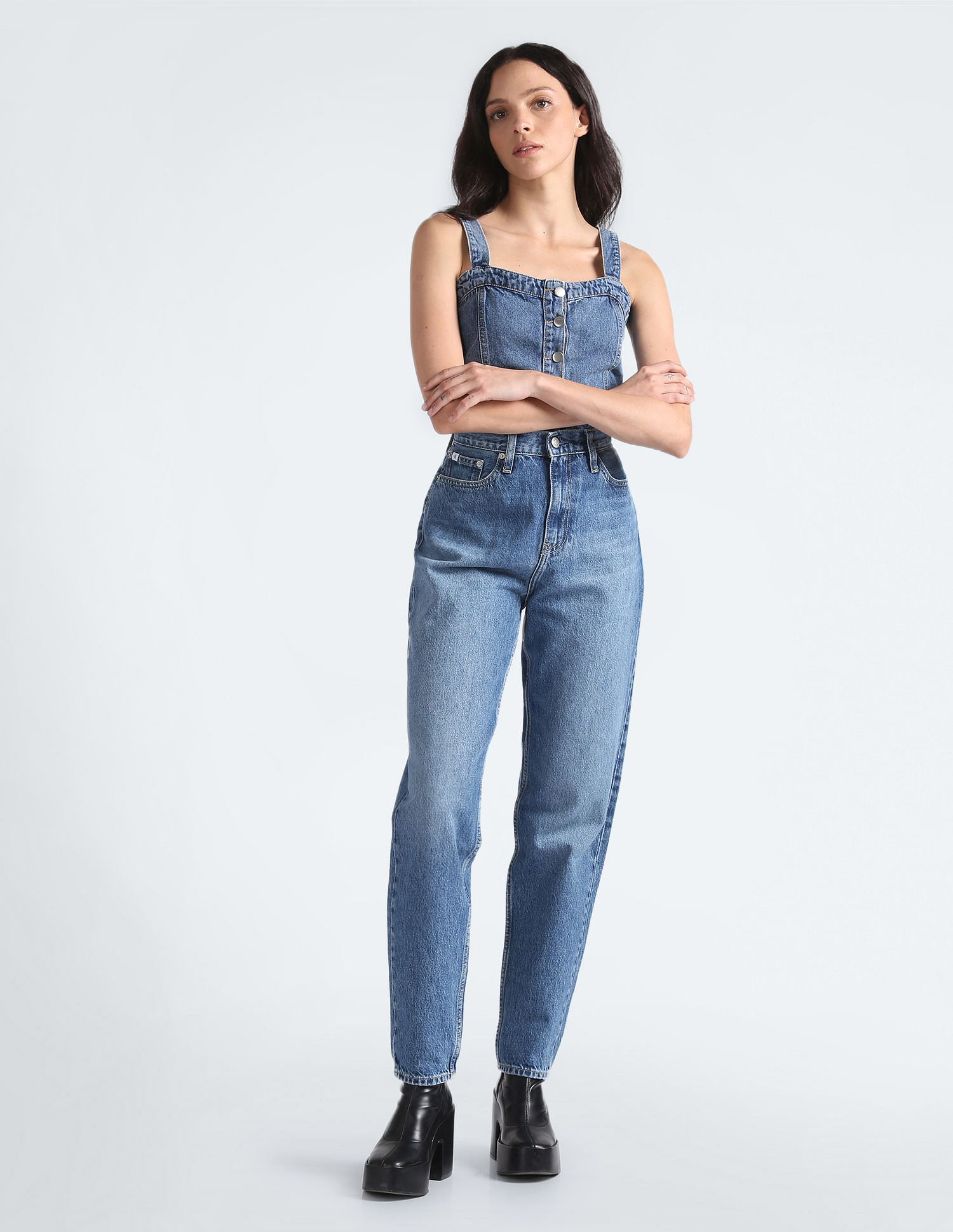Calvin Klein Mid Rise Mom Fit Jeans