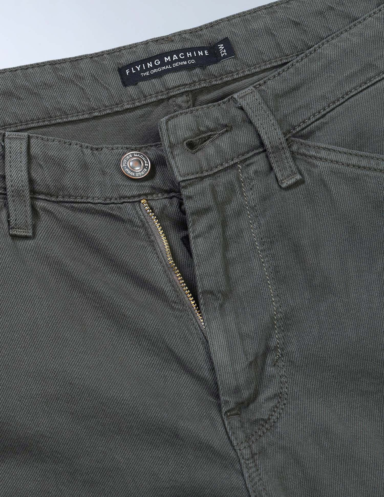 Flying Machine Cobain 90's Loose Fit Cropped Chinos