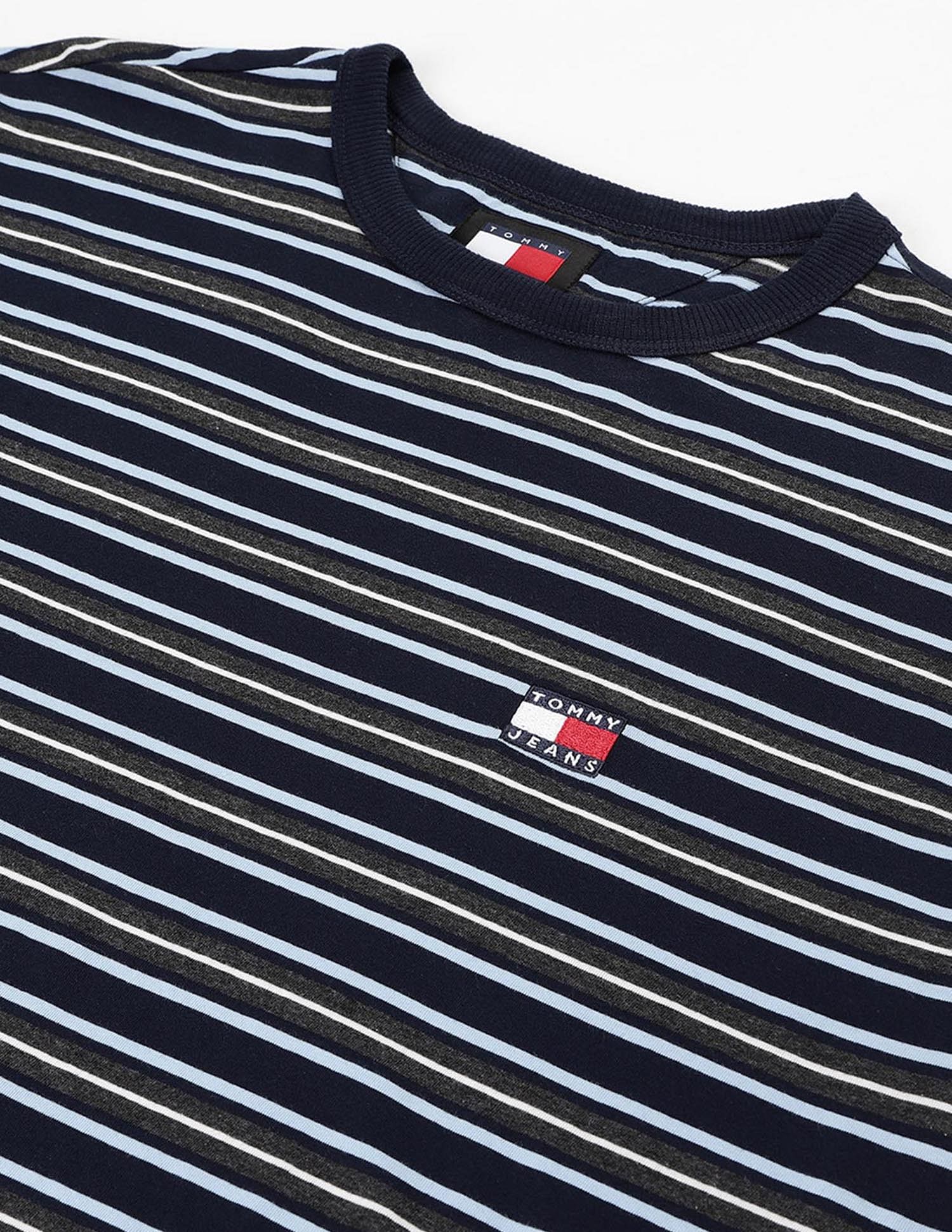 Tommy Hilfiger Badge Horizontal Stripe Cotton T-Shirt