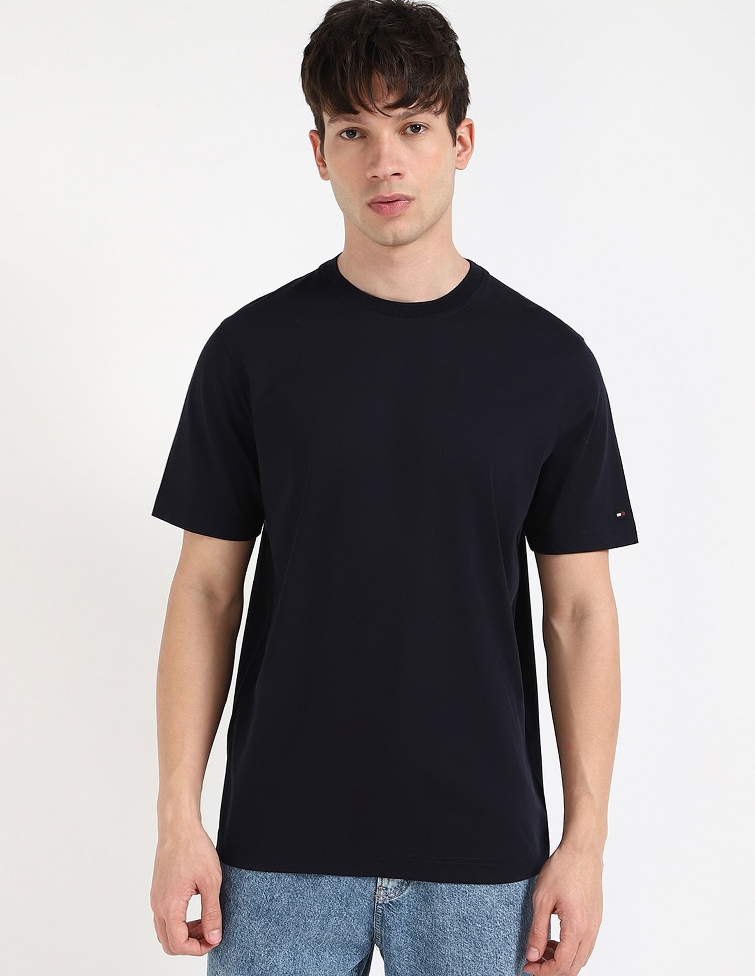Tommy Hilfiger Solid Regular-Fit Cotton T-Shirt