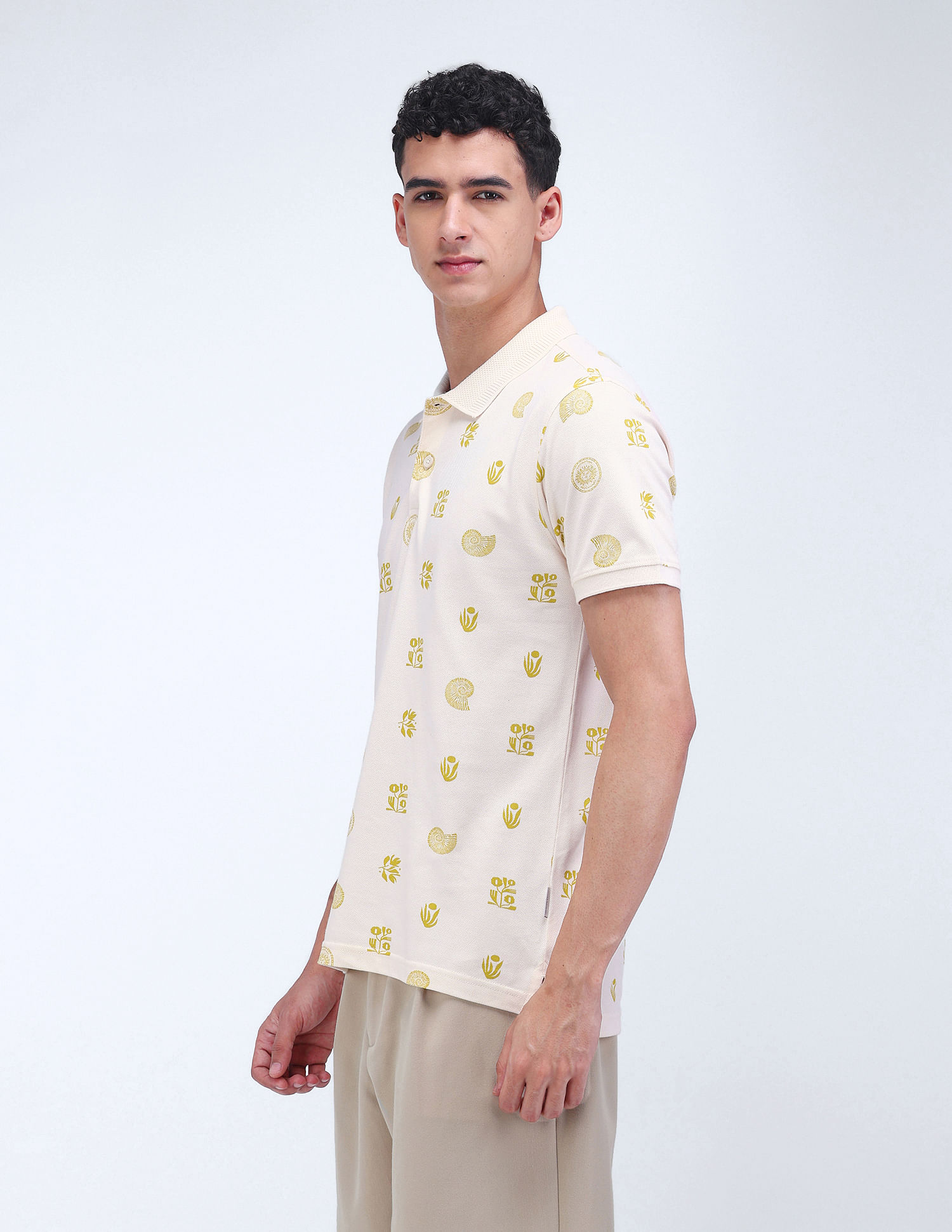 Flying Machine All-over Print Regular Polo Shirt