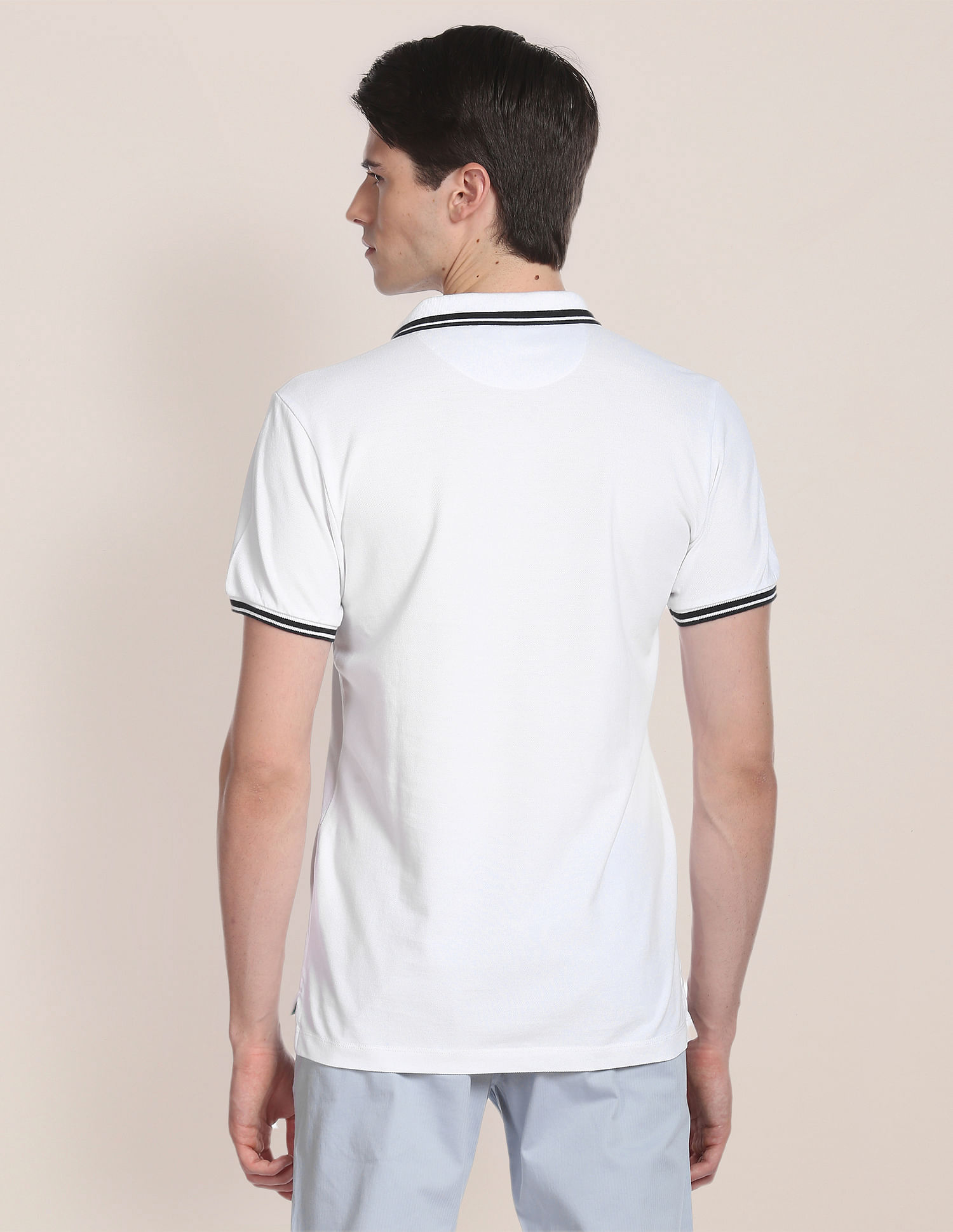U.S. Polo Assn. Iconic Striped Collar Polo Shirt