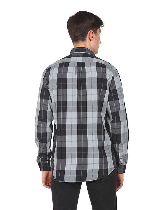 Buy Arrow Blue Jeans Company Cotton Check Casual Shirt
