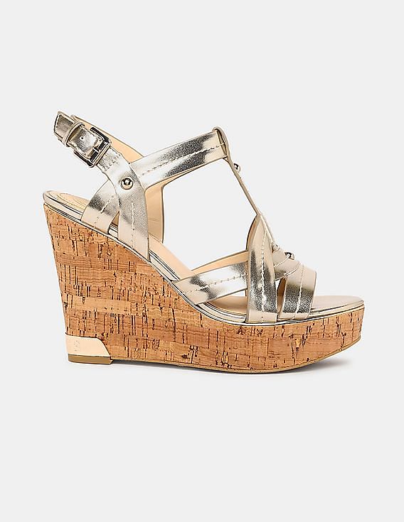 Guess gold outlet wedges