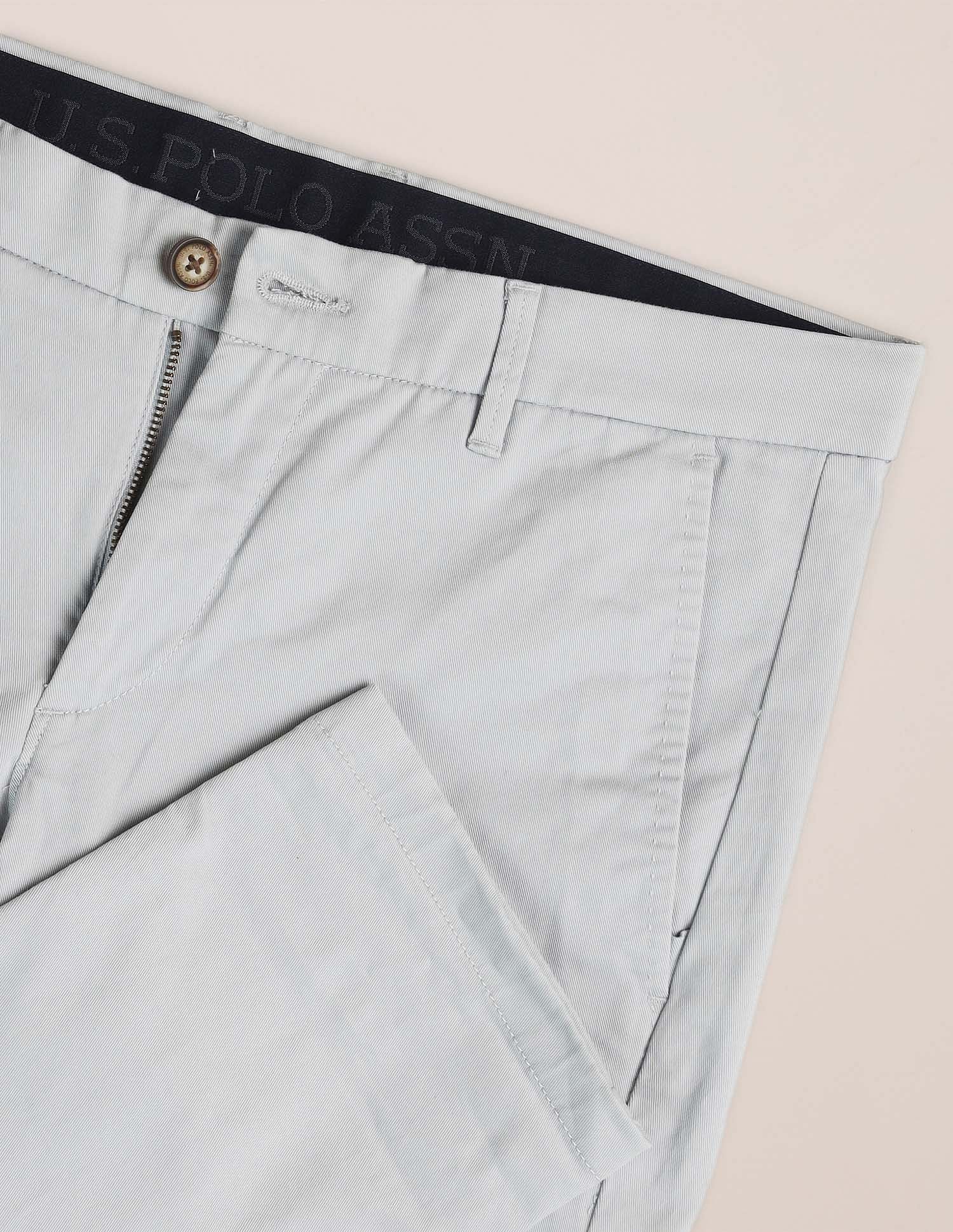 U.S. Polo Assn. Slim Straight Solid Trousers