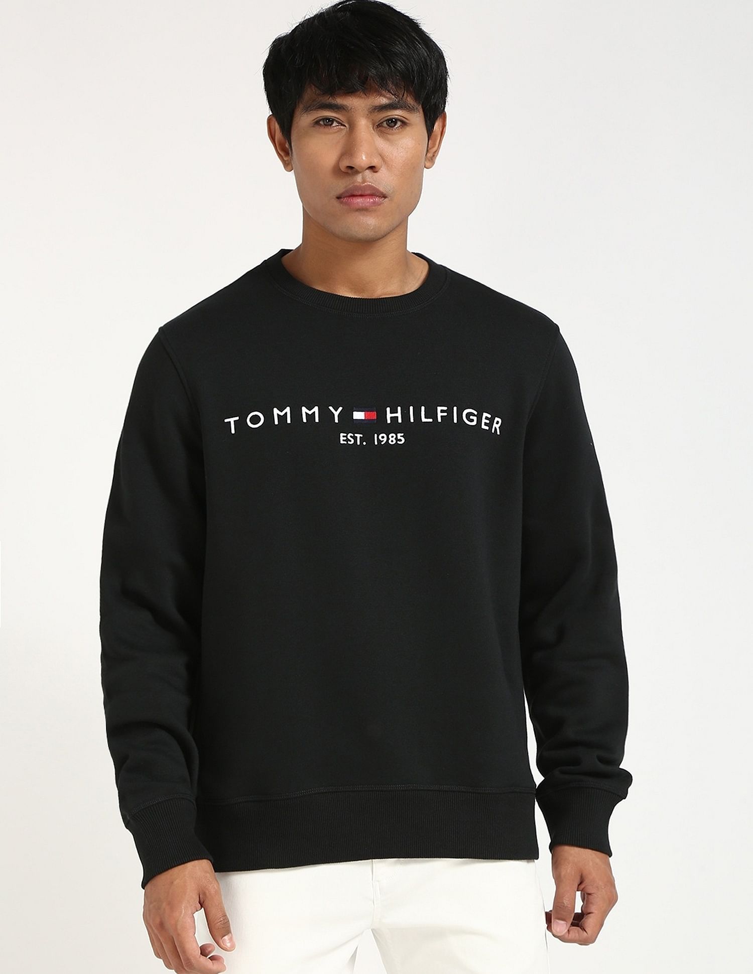 Tommy Hilfiger Embroidered Logo Regular-Fit Cotton Sweatshirt