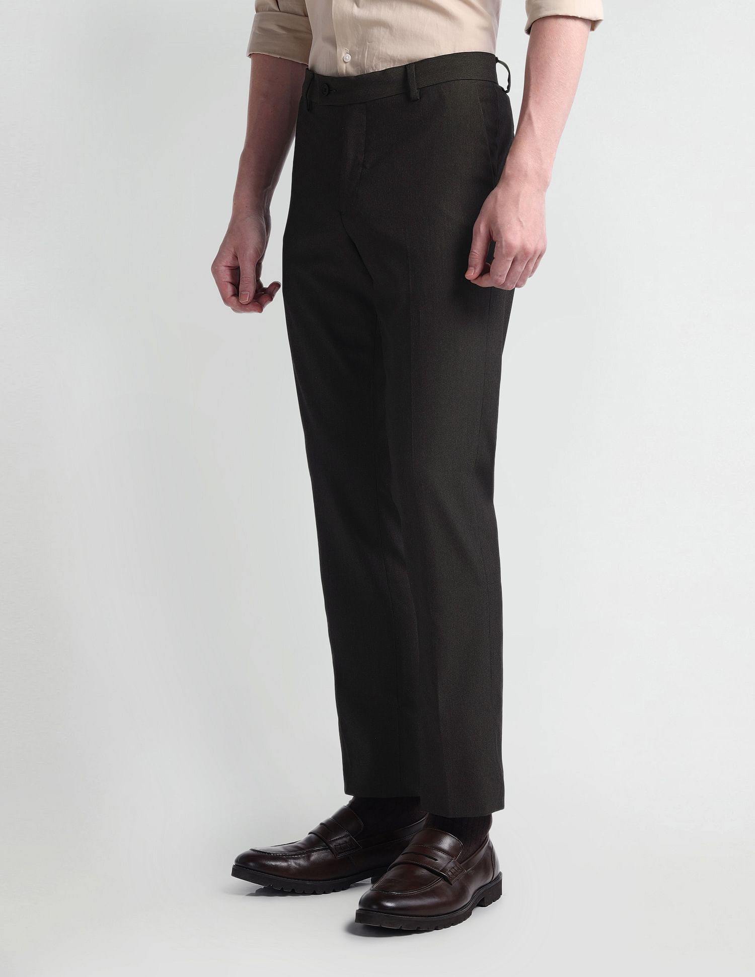 Arrow Geometric Patterned Tapered Fit Trousers